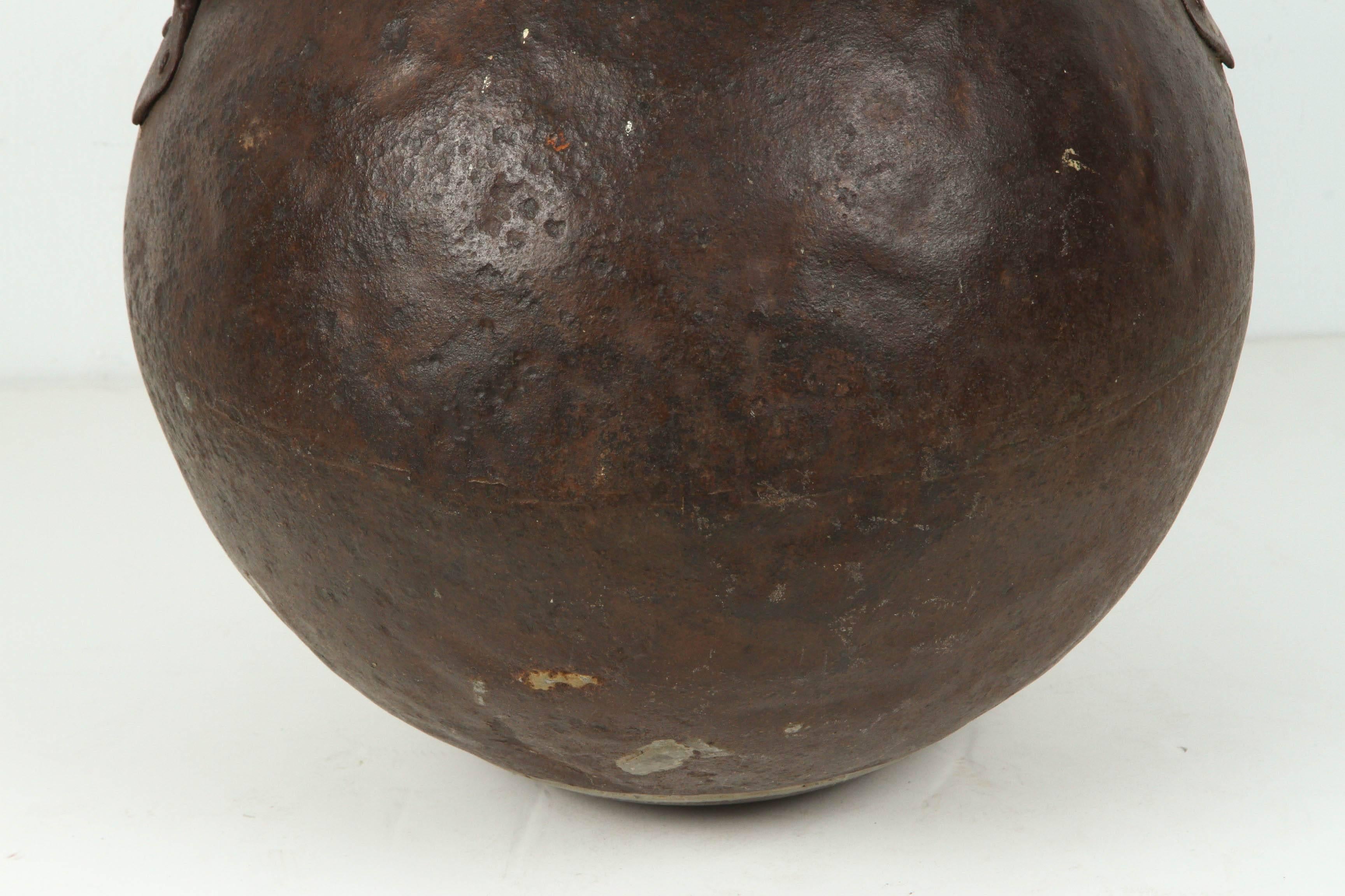 Indian Antique Metal Water Jar with Handles