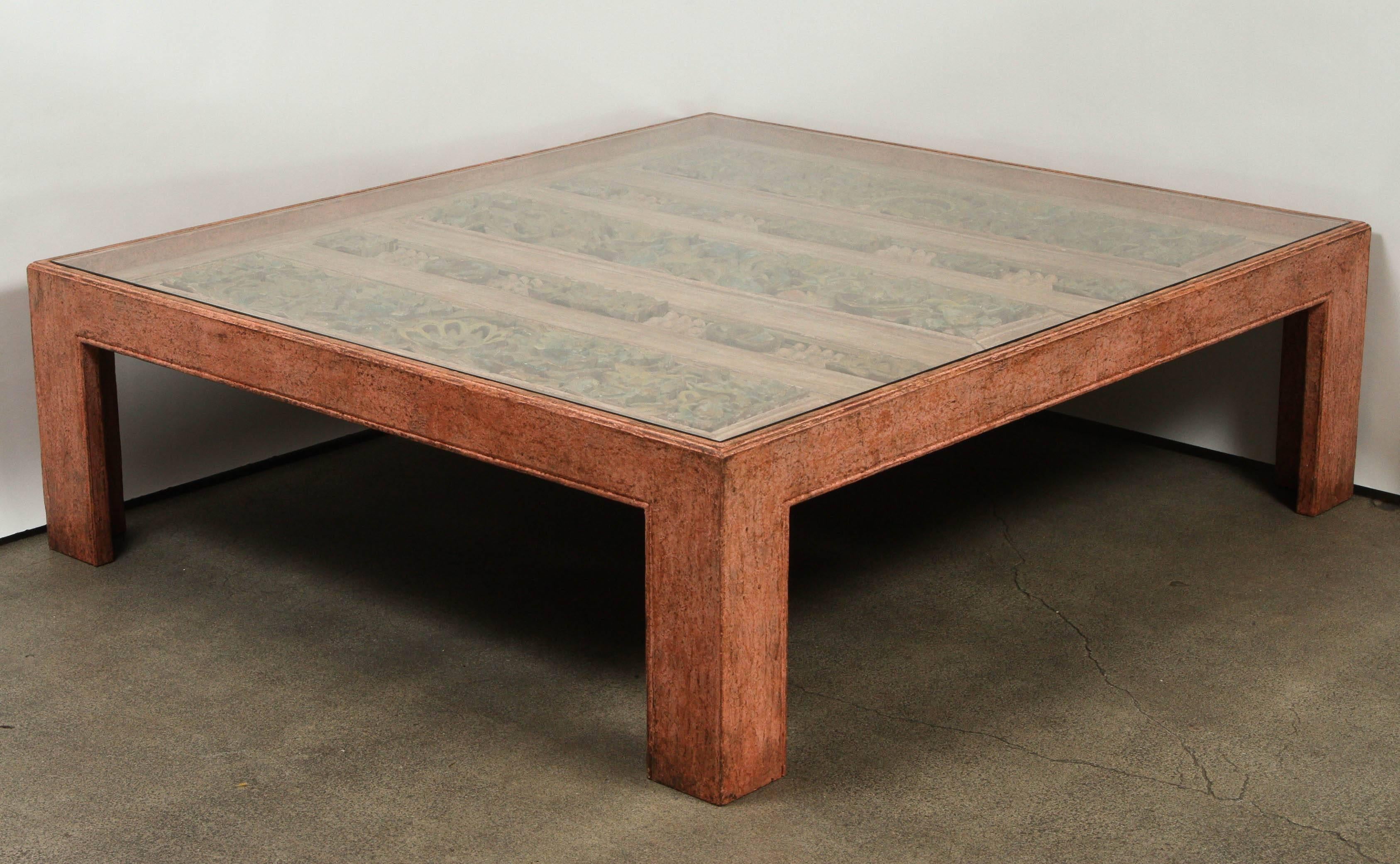 Moorish Moroccan Handcrafted Large Square Coffee Table 