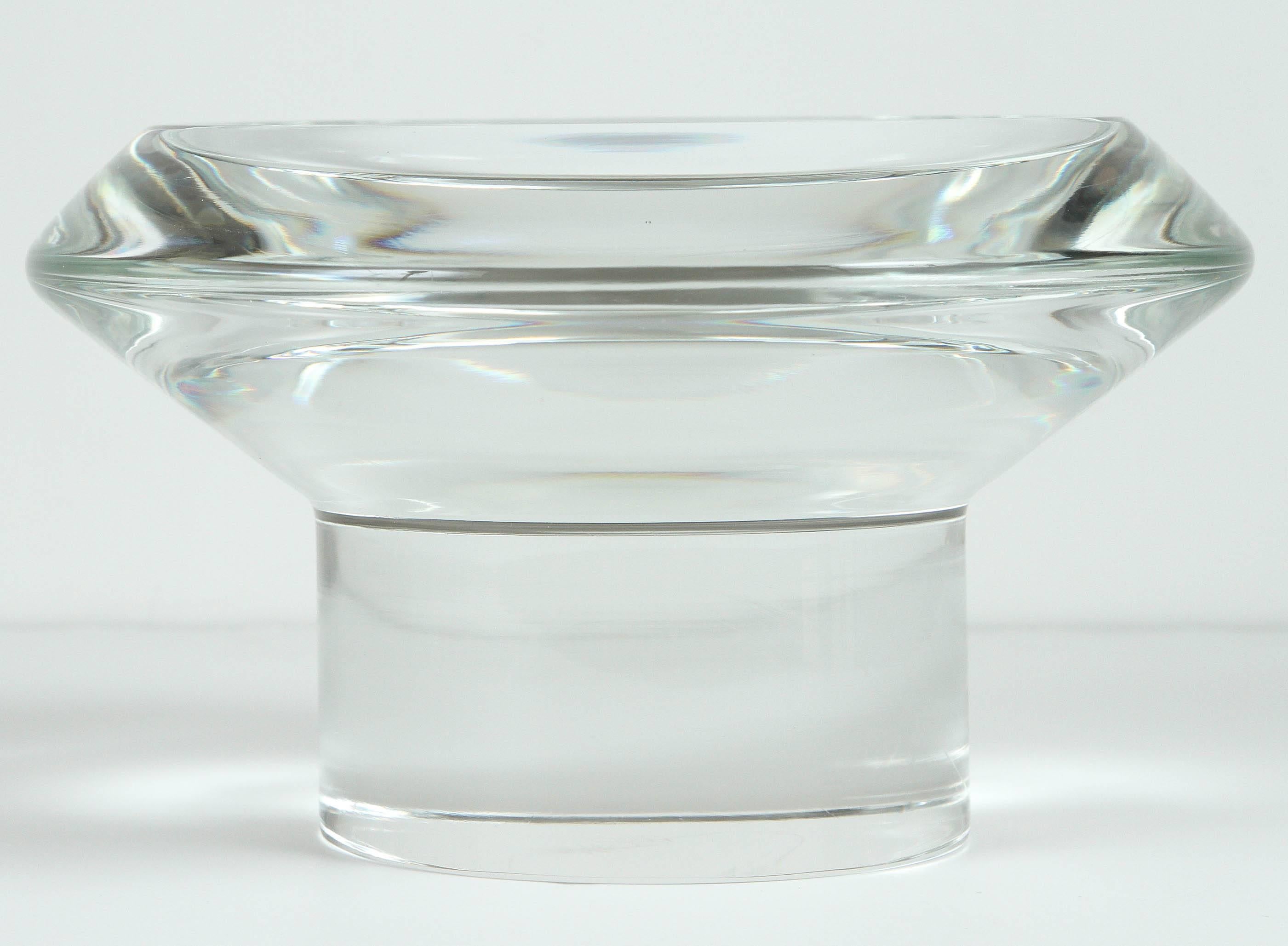 Karl Springer Glass Bowl In Excellent Condition In Los Angeles, CA