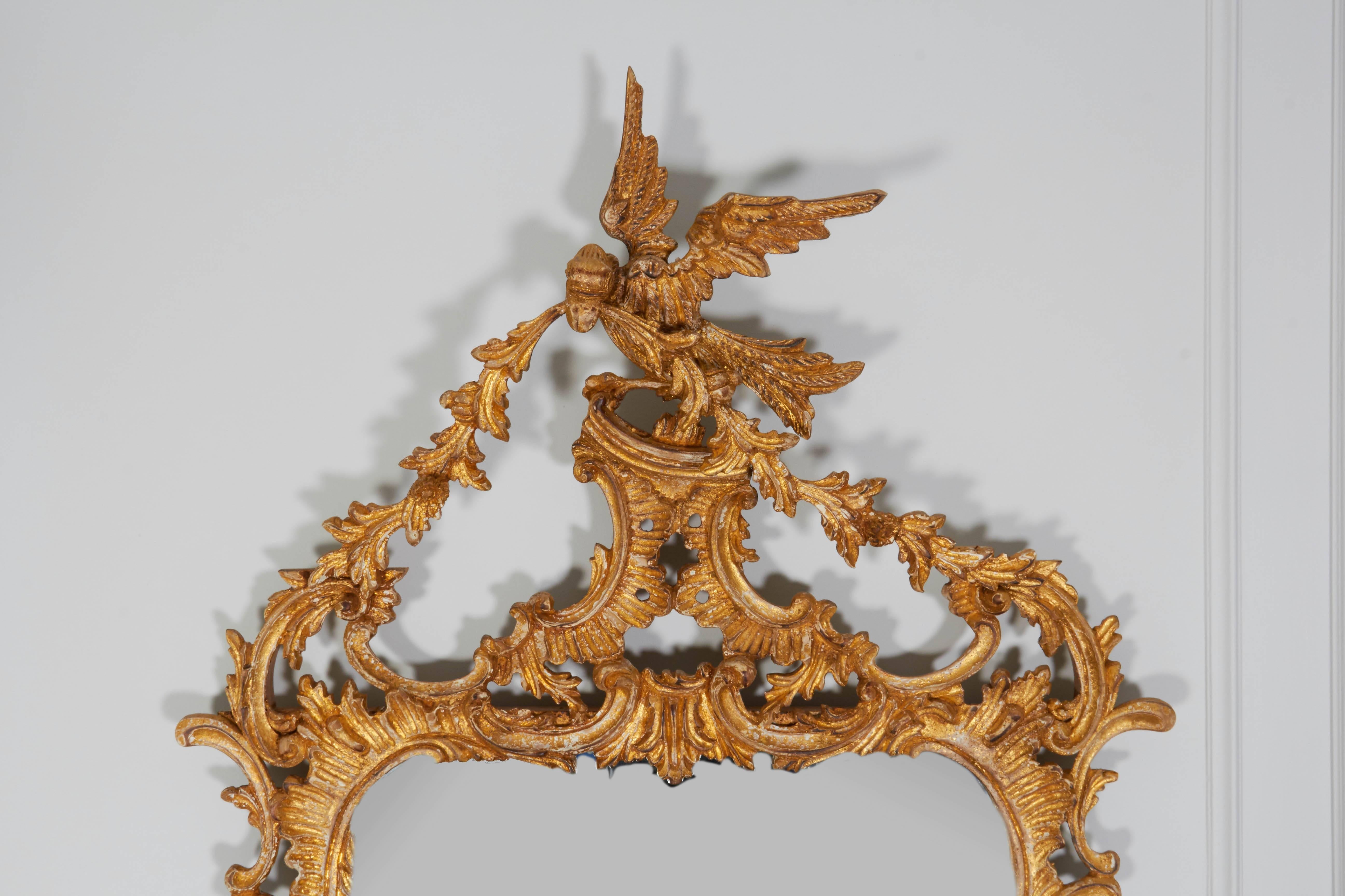 Gilt Rococo Mirror In Excellent Condition For Sale In New York, NY