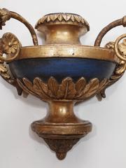 Pair of Italian Giltwood Vasiform Six-Light Wall Sconces