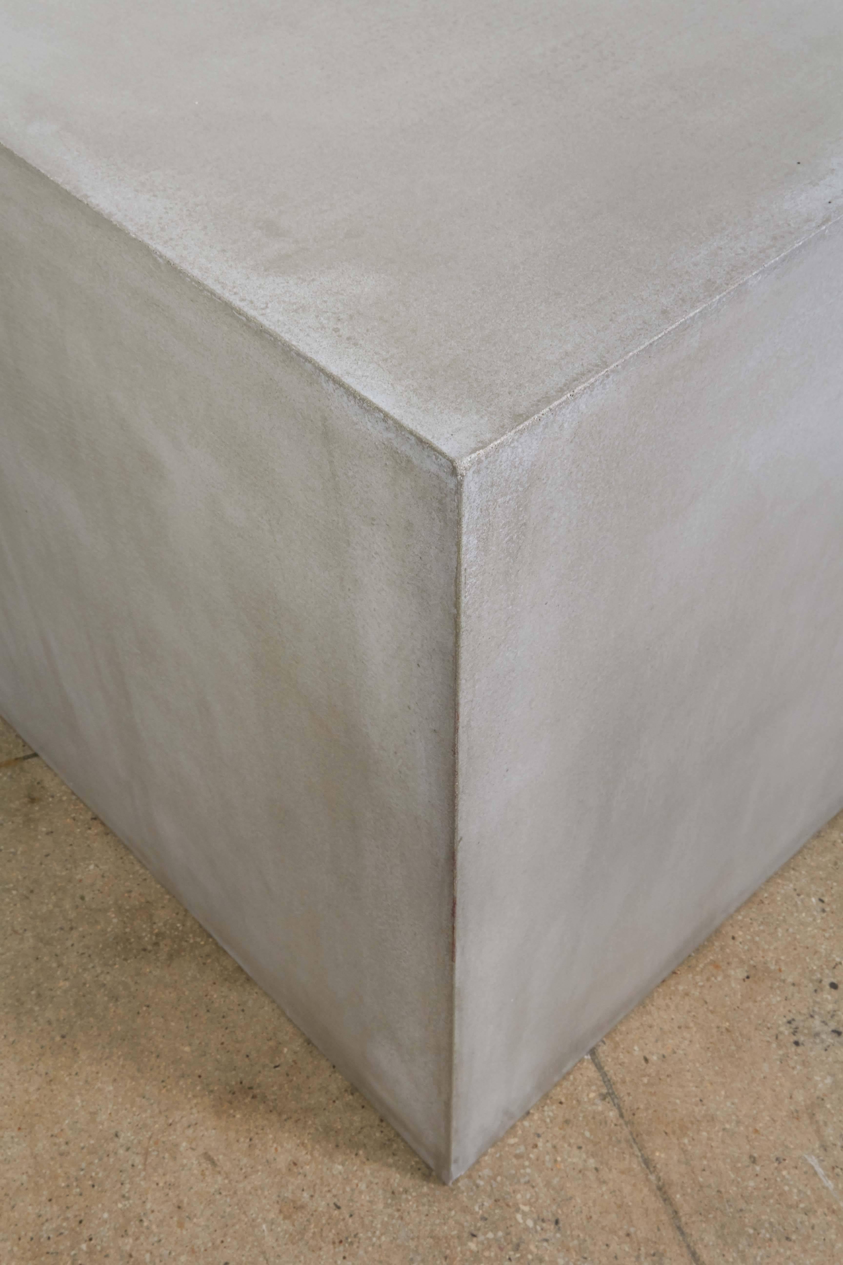 Contemporary Concrete Block Cocktail Table For Sale