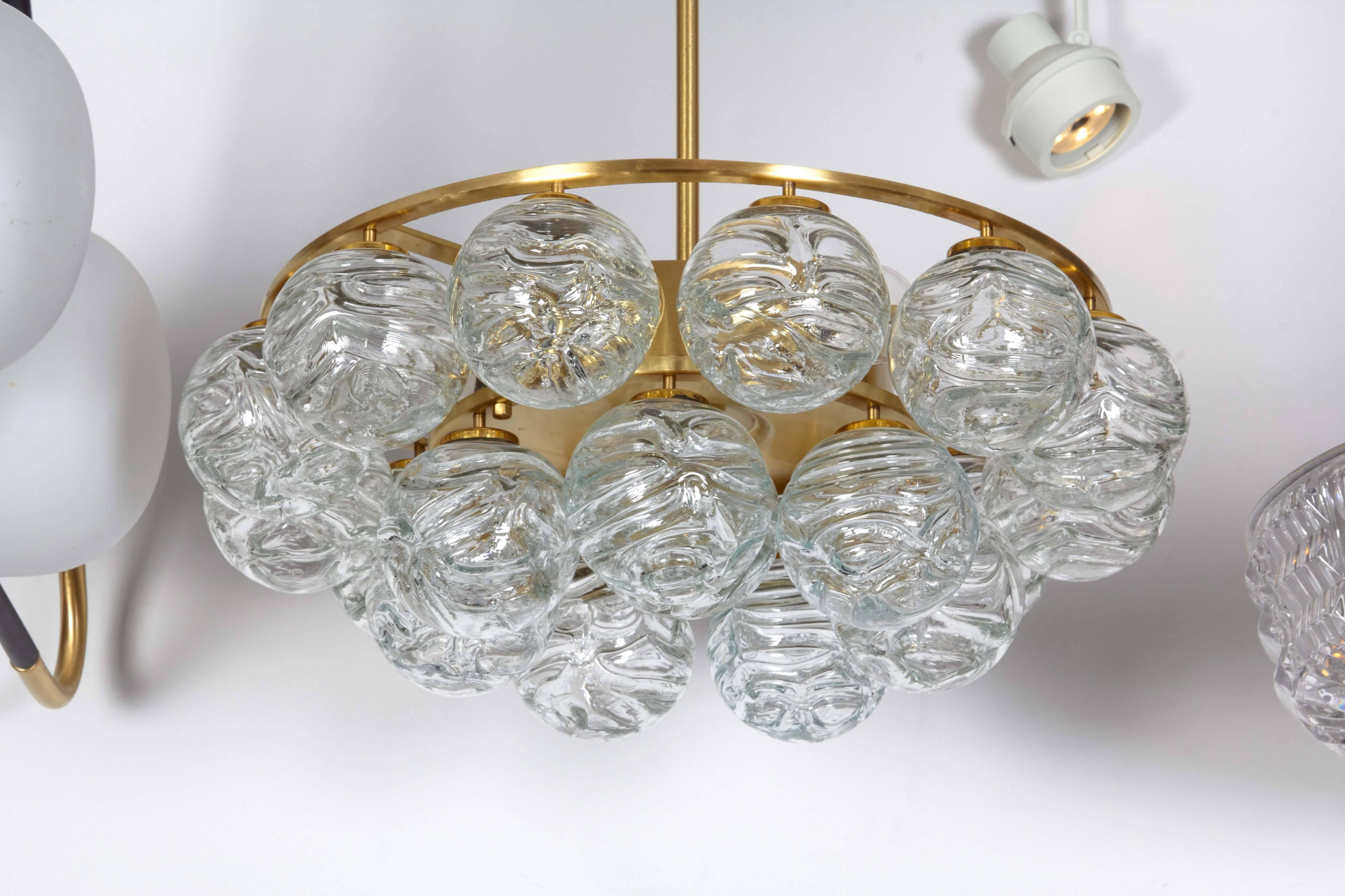Scandinavian Modern Doria Glass Sphere Pendant Chandelier