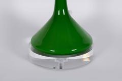 Emerald Green Murano Glass Lamps by Vistosi