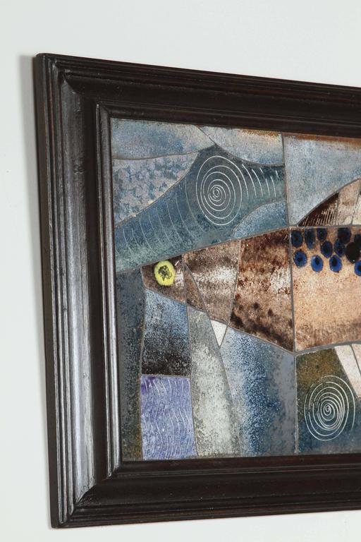 MidCentury Framed Fish Tile at 1stDibs