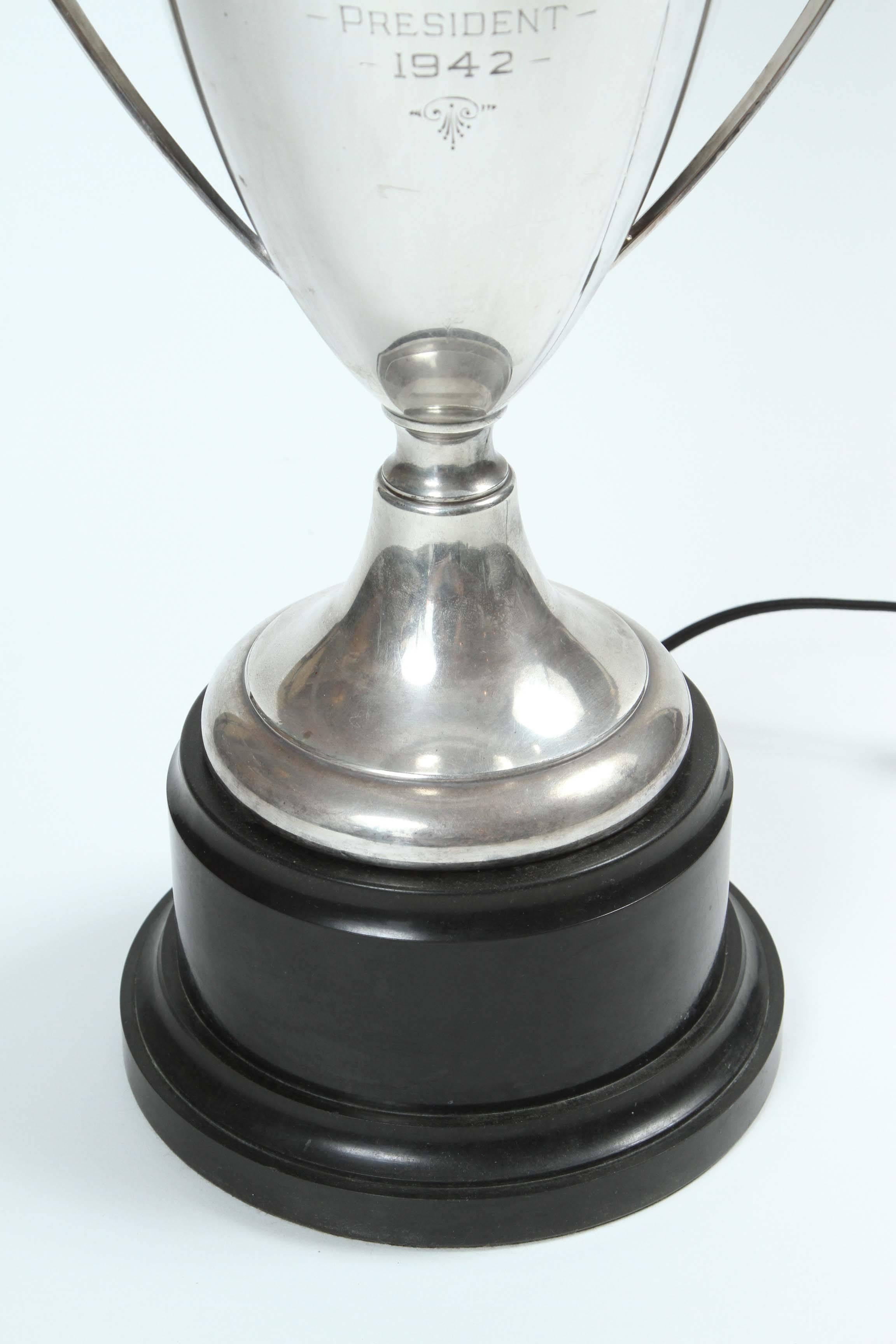 American Engraved Trophy Lamp