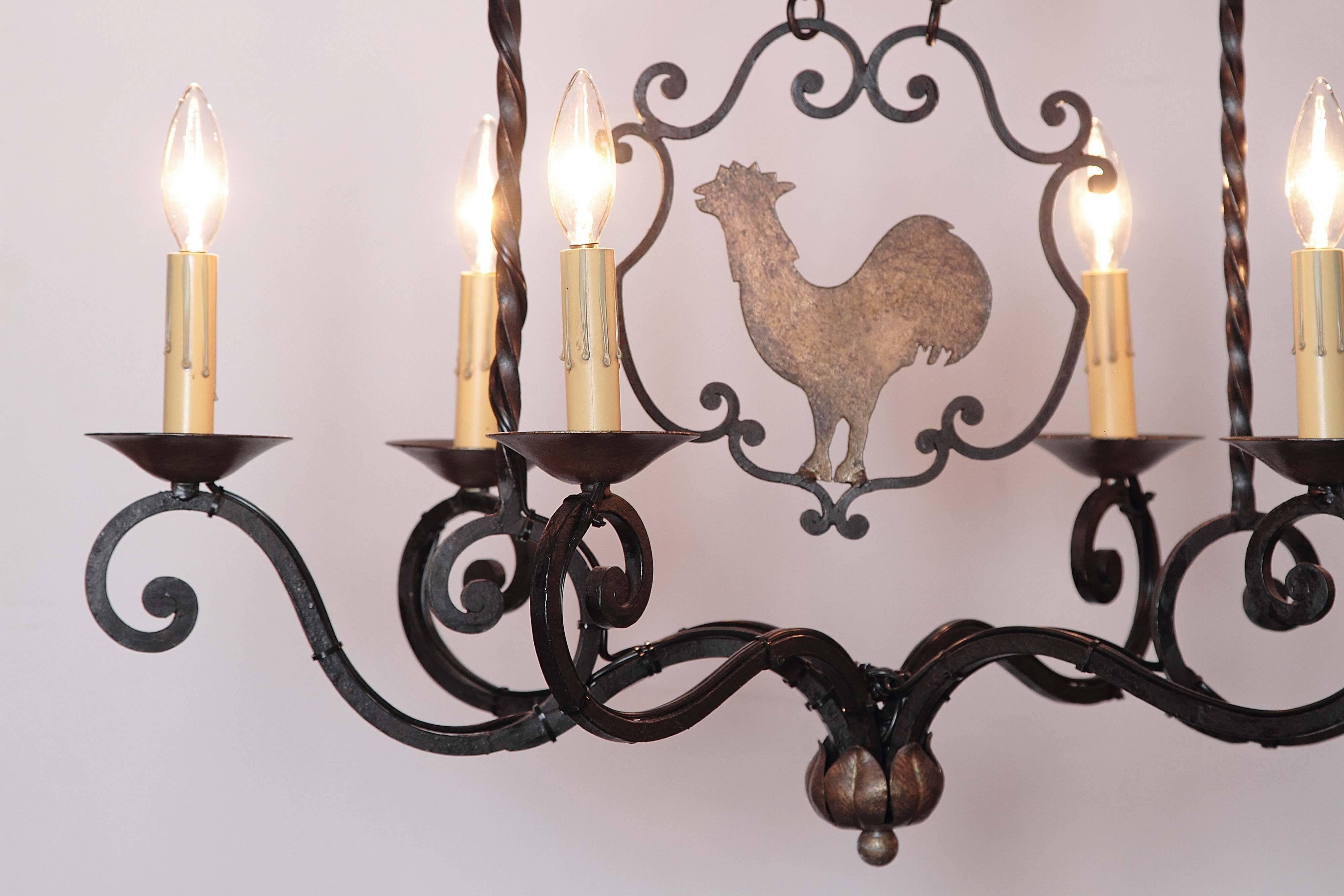 rooster chandelier
