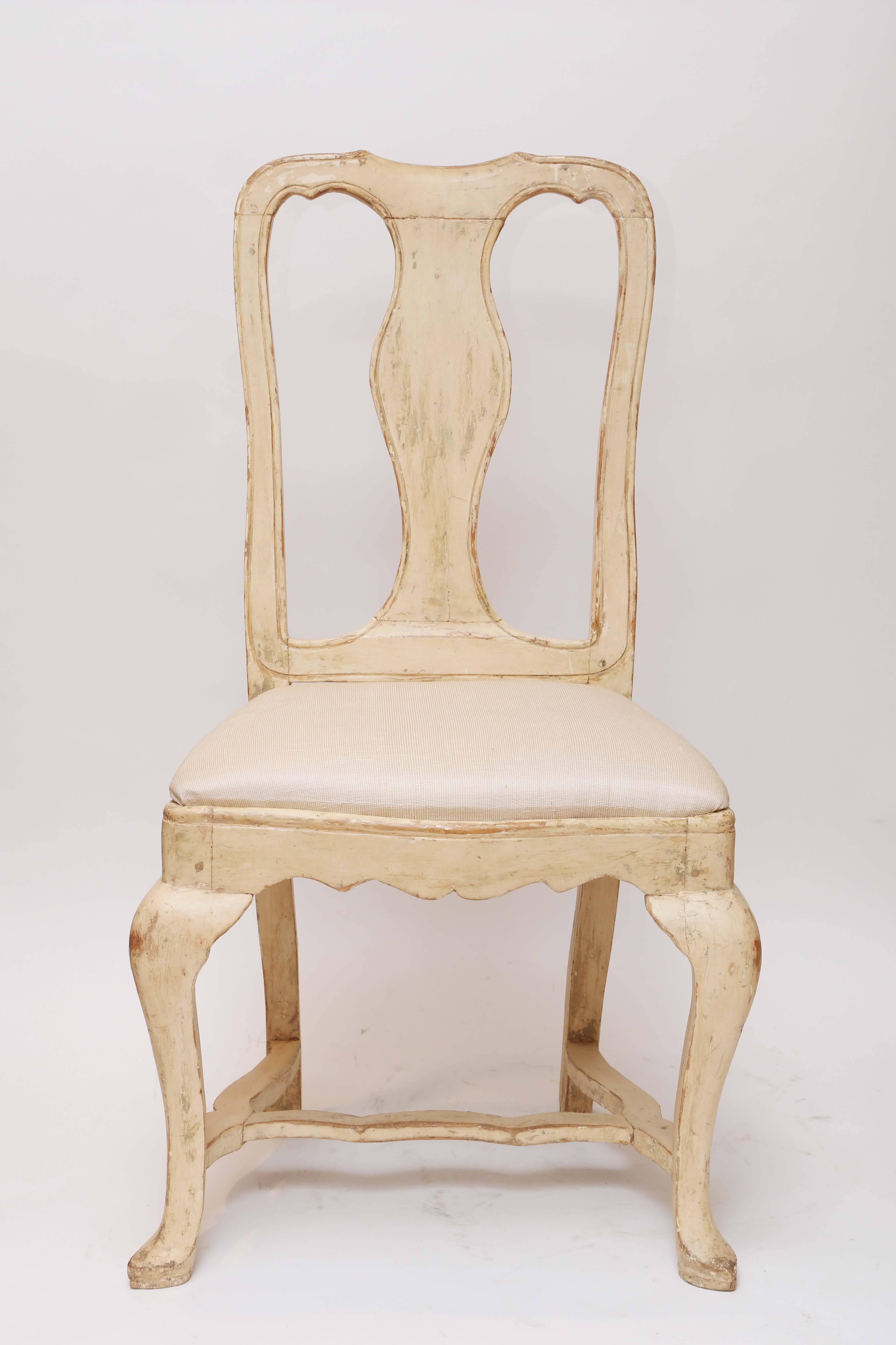 18th Century Set of Six Swedish Gustavian Period Dining Chairs For Sale