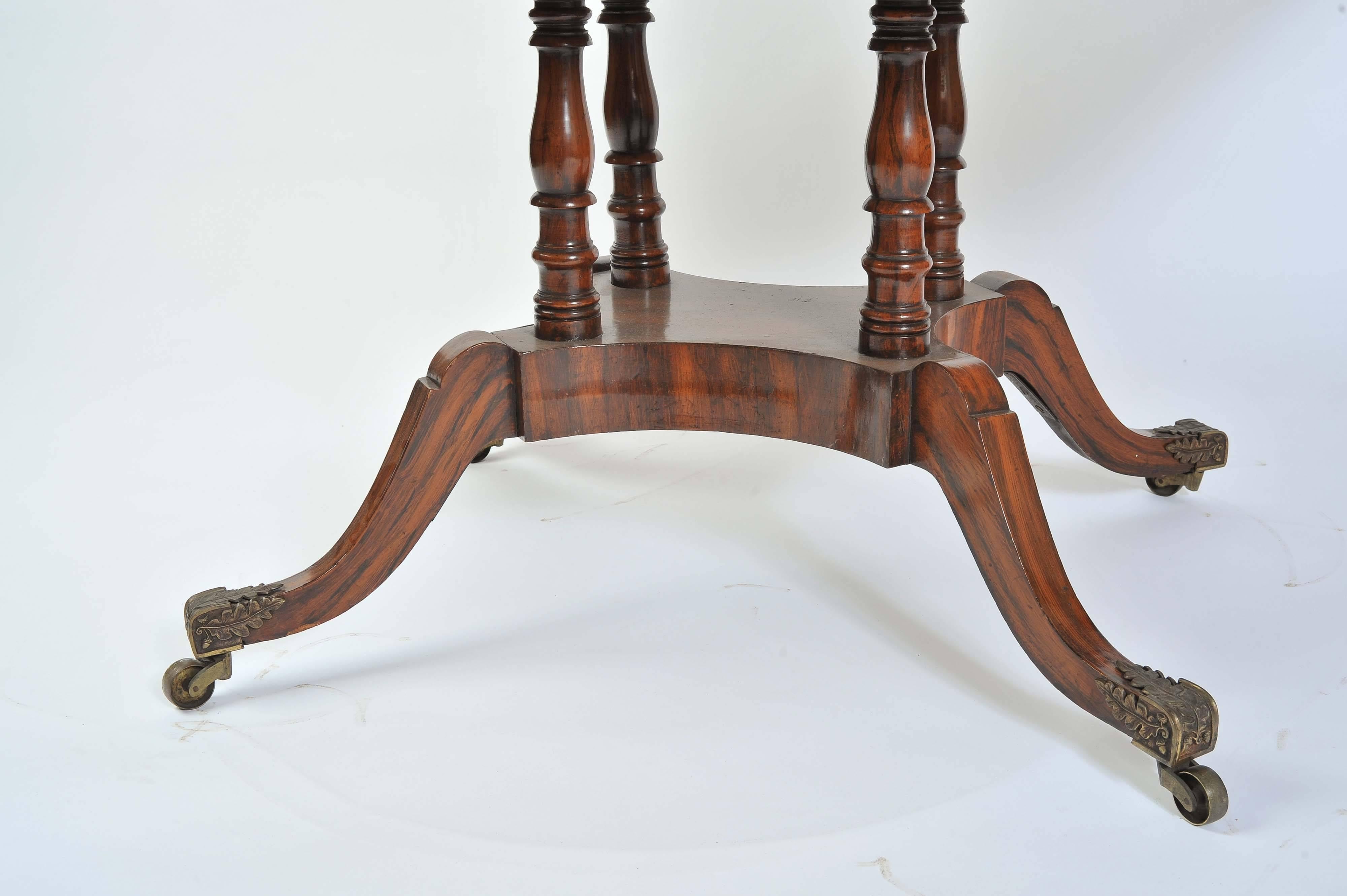 Rosewood Pair of Regency Sofa Tables For Sale
