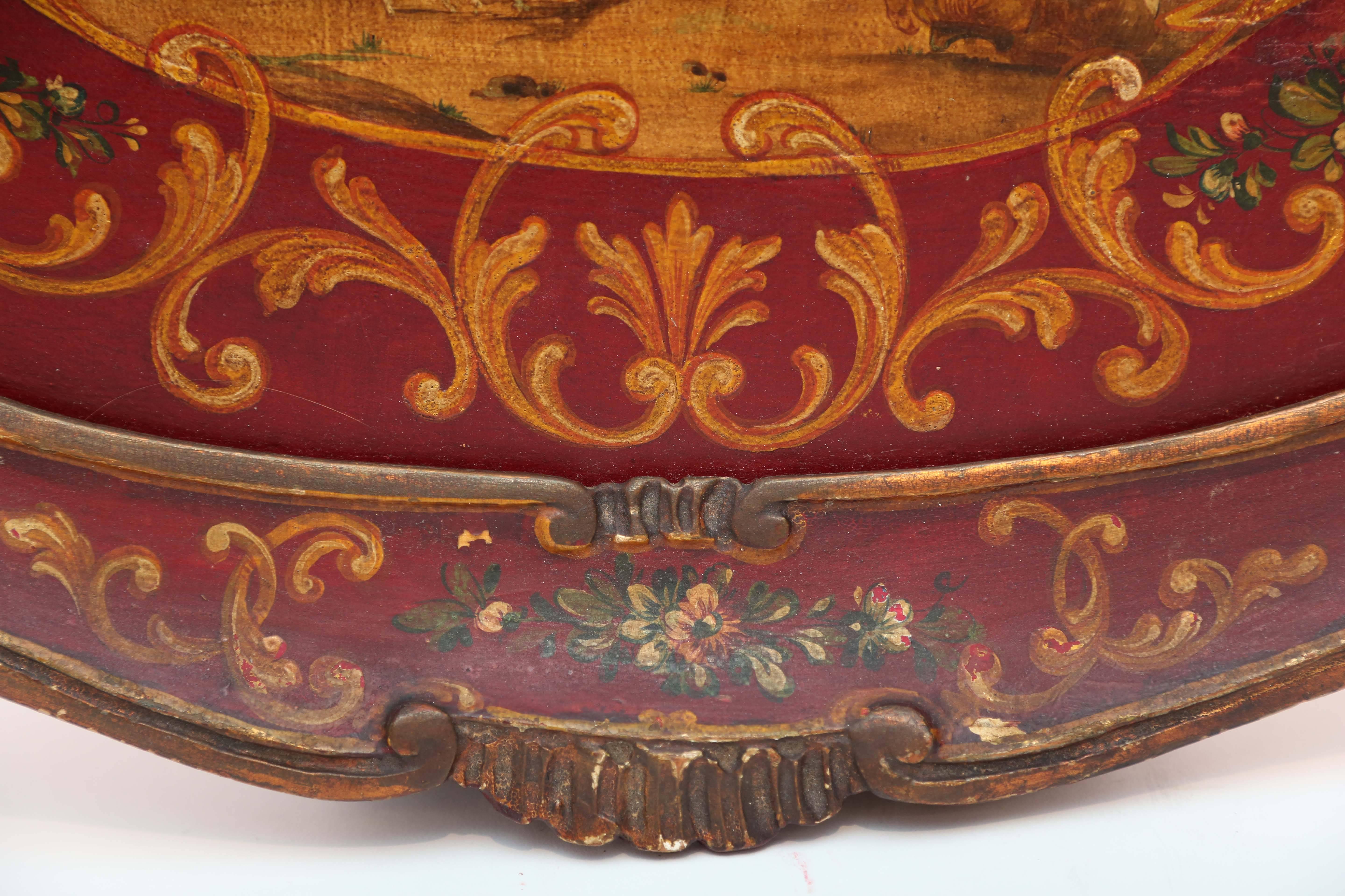 19th Century Hand-Painted Italian Tray 2