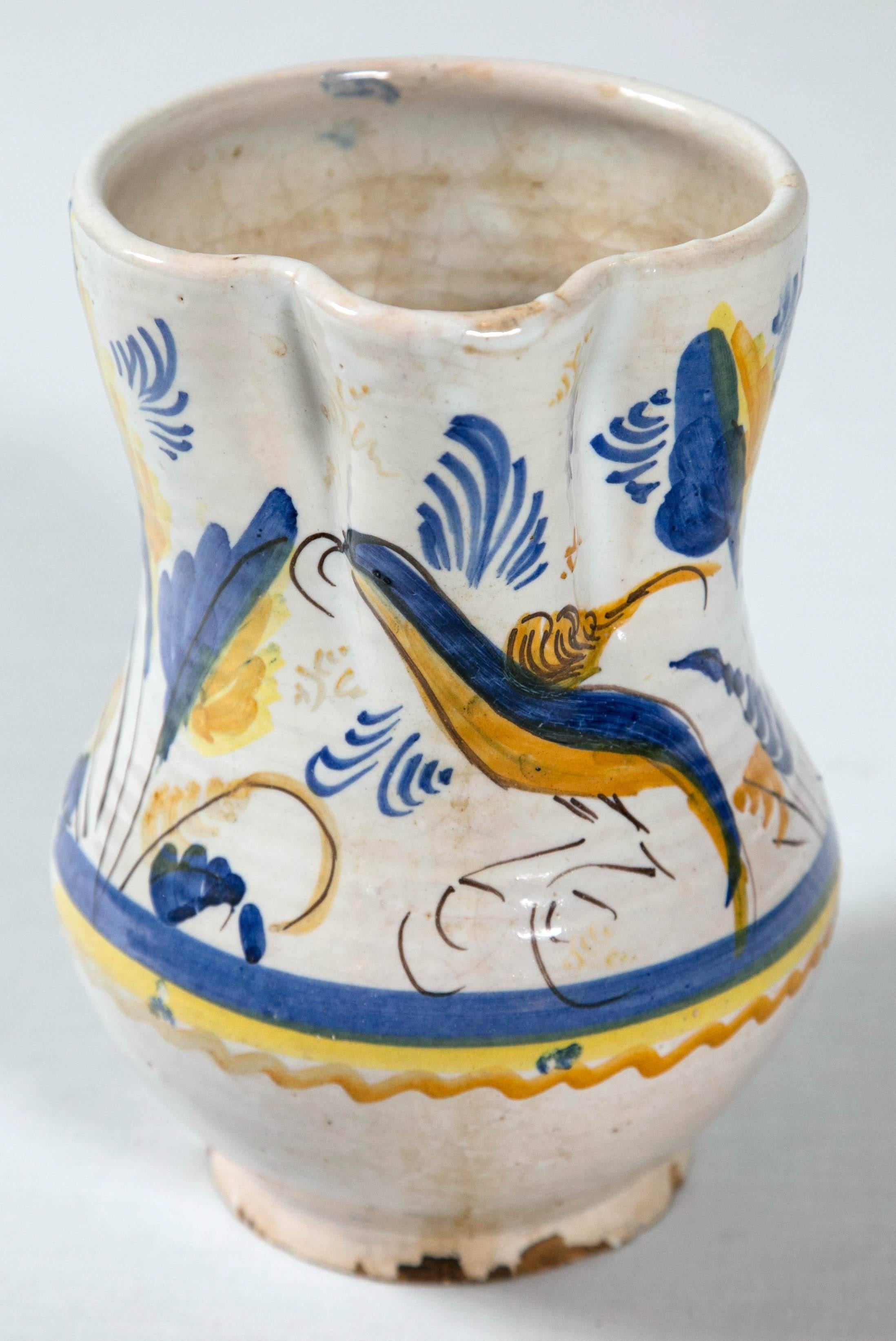 French Faience Pottery Pitcher, circa 1900 1