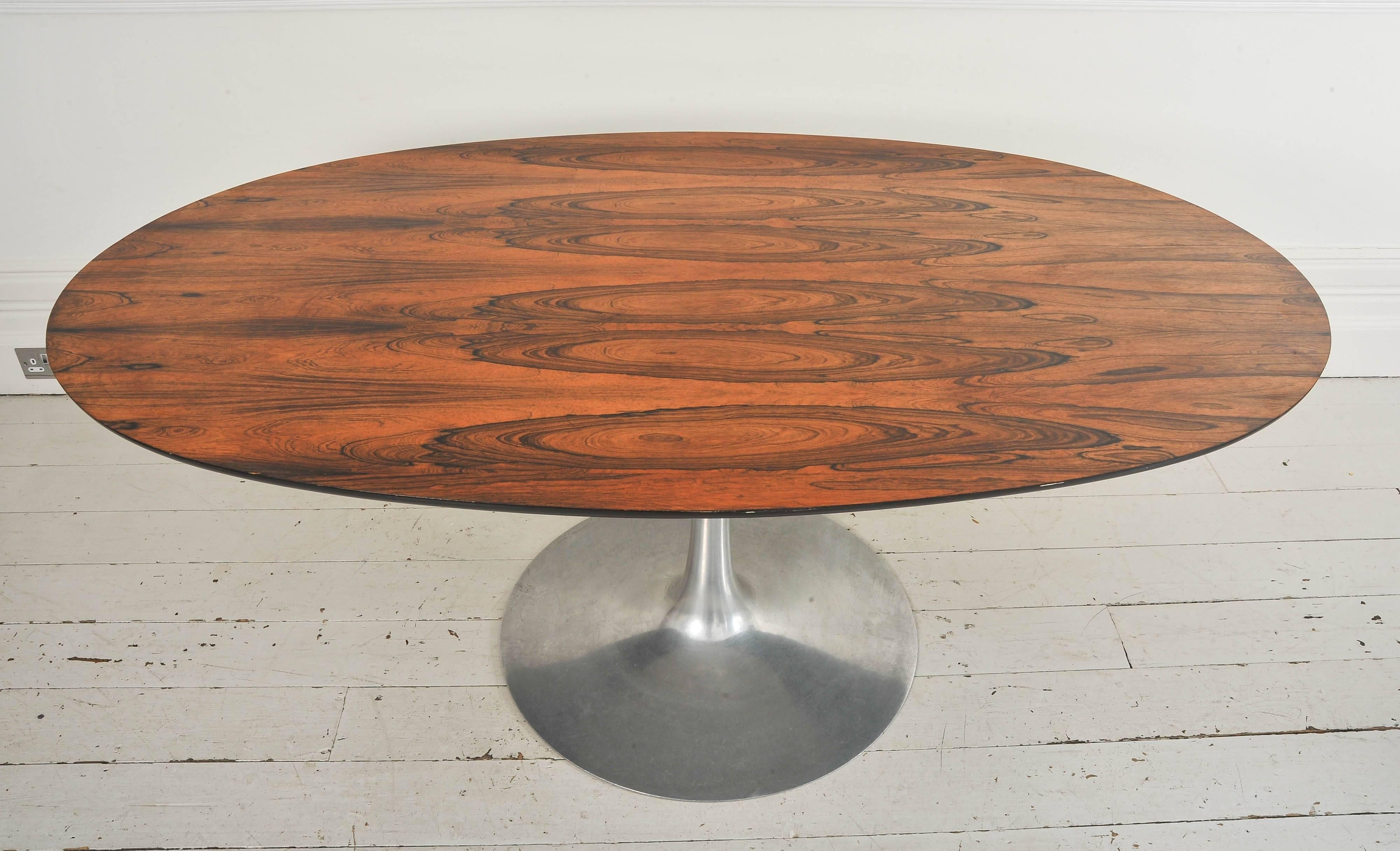 This is a really magnificent piece of design by Maurice Burke for Arkana. The rosewood top has wonderful patina and marries beautifully with the sleek brushed aluminium base.

We are happy to ship this item to you for an additional cost. Please