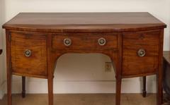 Georgian Honduran Mahogany Bow Front Sideboard, Server, circa 1790