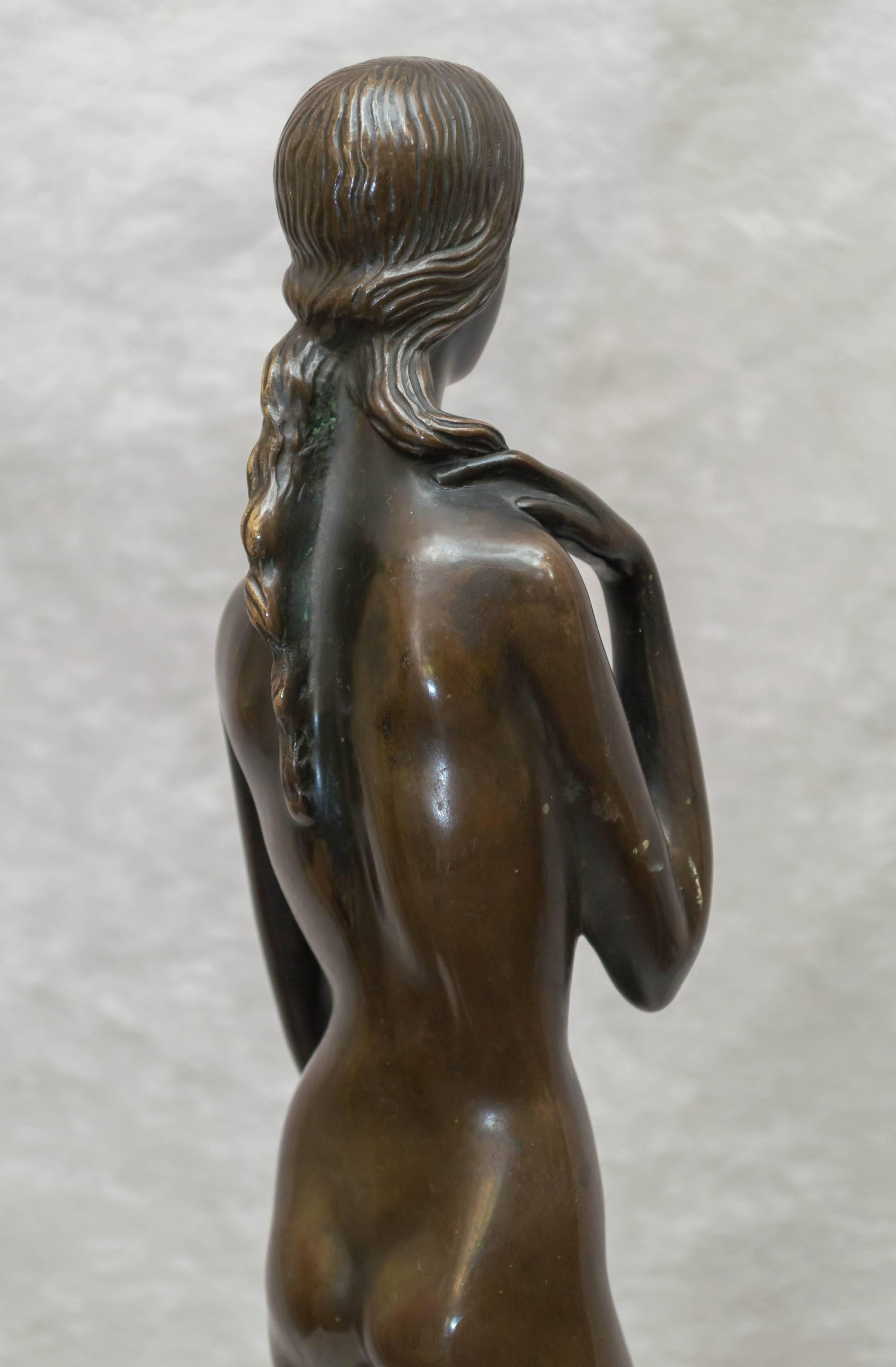 Art Deco / Moderne Bronze Figure of a Nude, American, Signed Joseph Motto 1