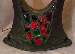 Art Nouveau Austrian Chunk Jewel Table Lamp