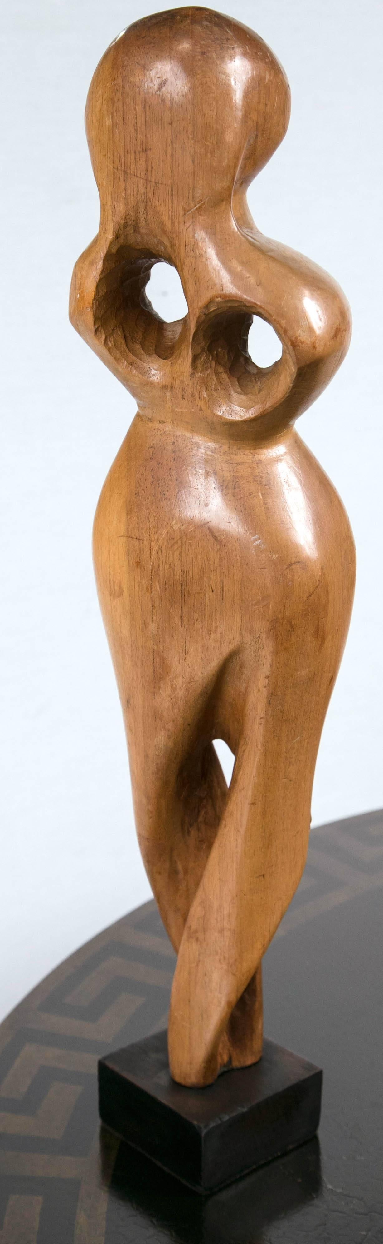 American Mid-Century Wood Sculpture