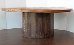 French Industrial Rivet Dining Table