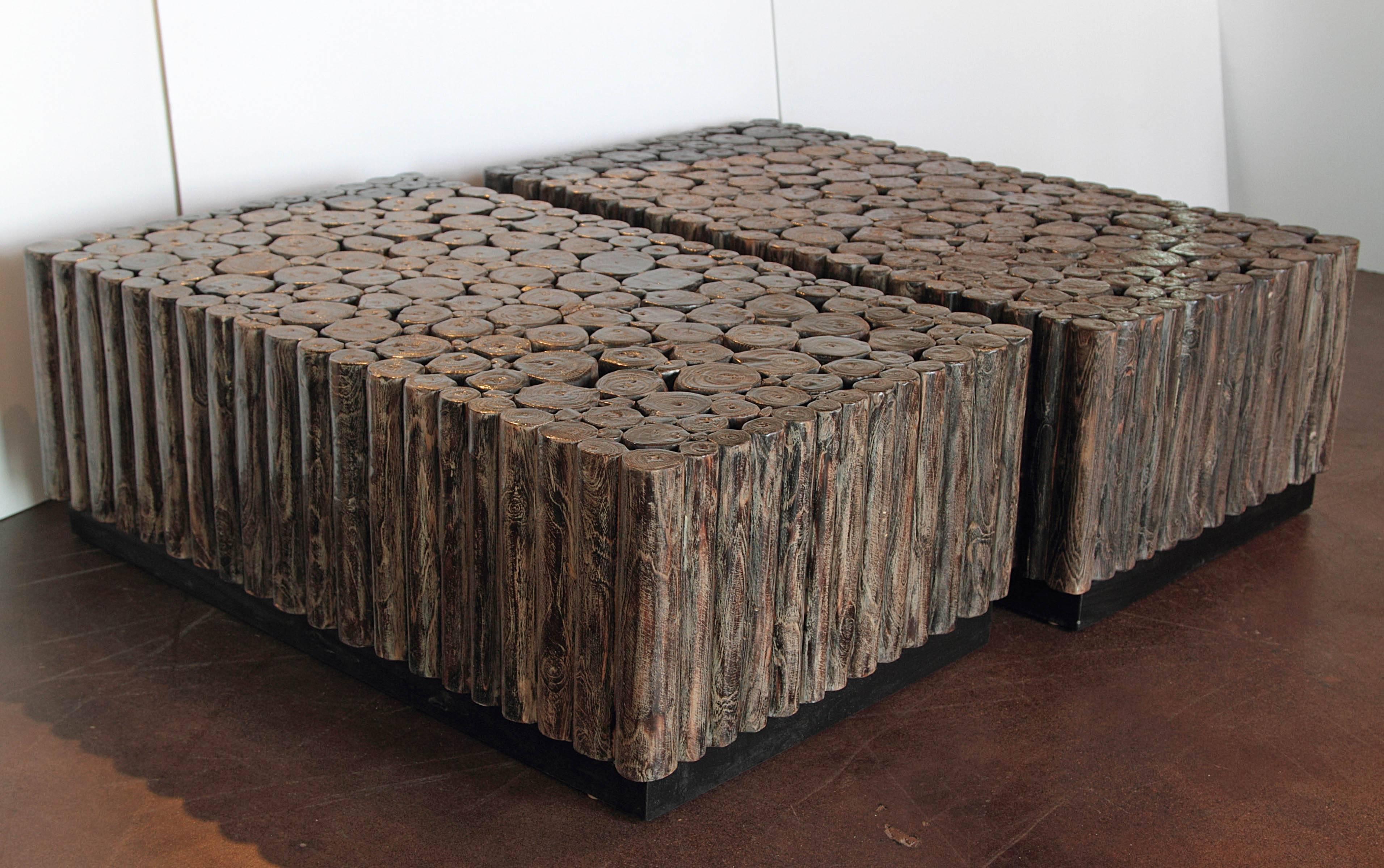 Organic Modern Organic Log Cocktail Tables