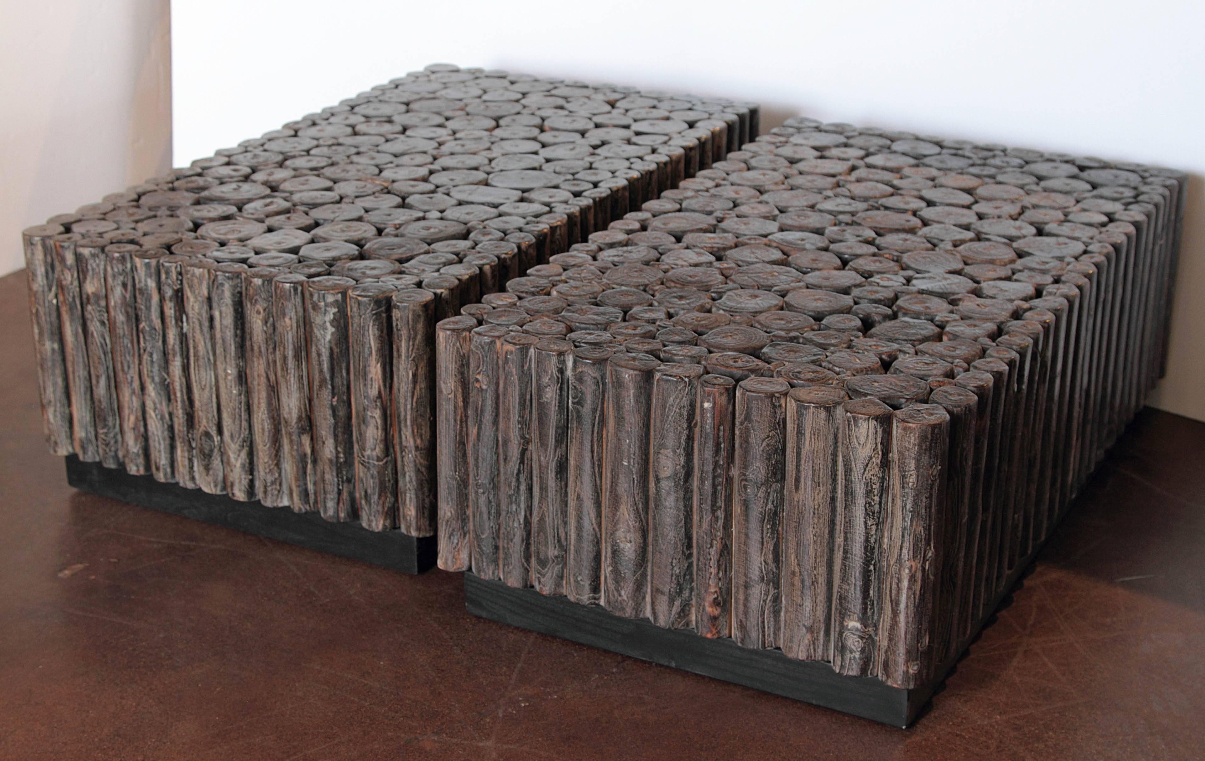 Belgian Organic Log Cocktail Tables