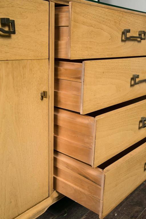 Century Credenza, Light Wood Finish For Sale at 1stDibs