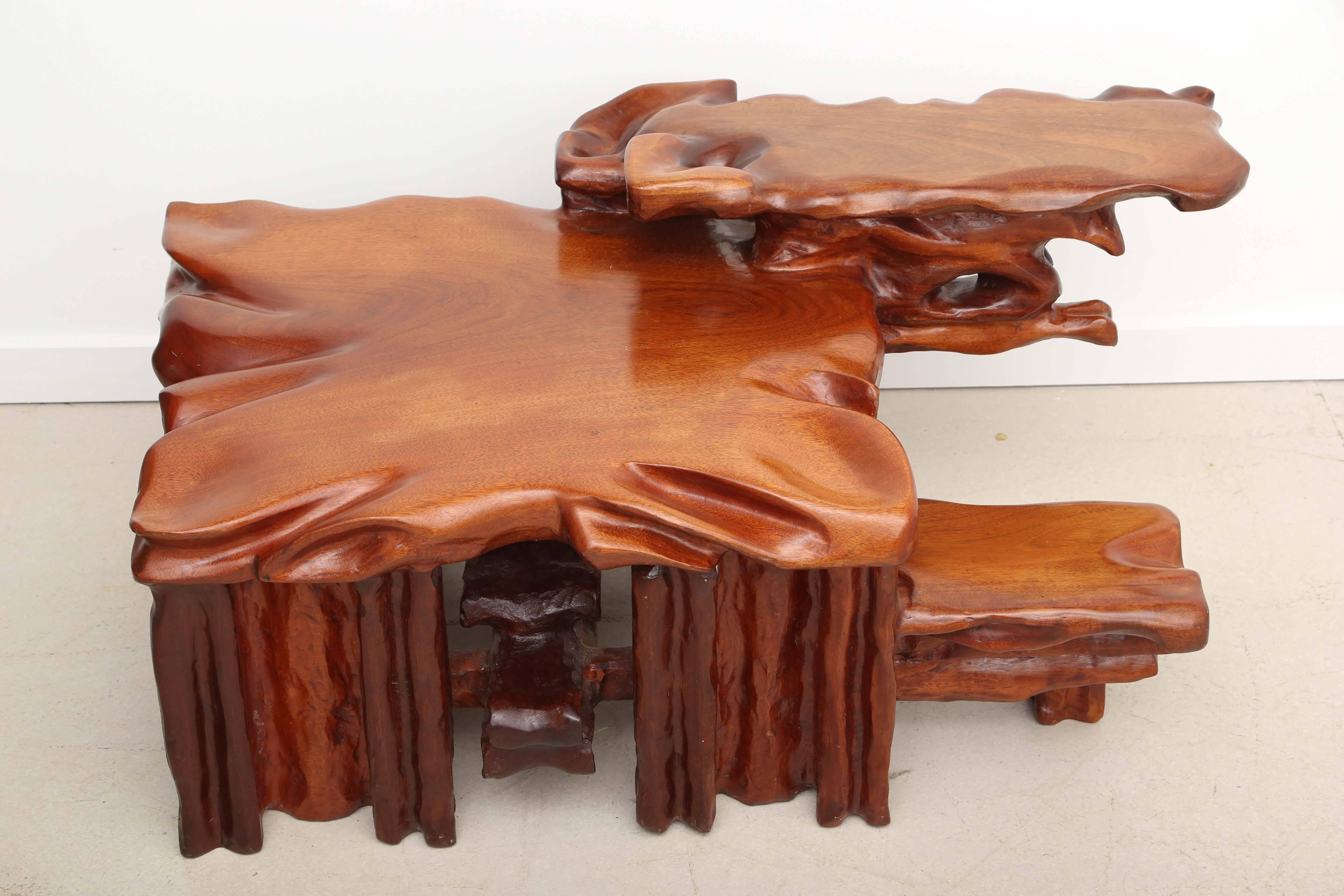 Organic Modern Organic Carved Coffee Table