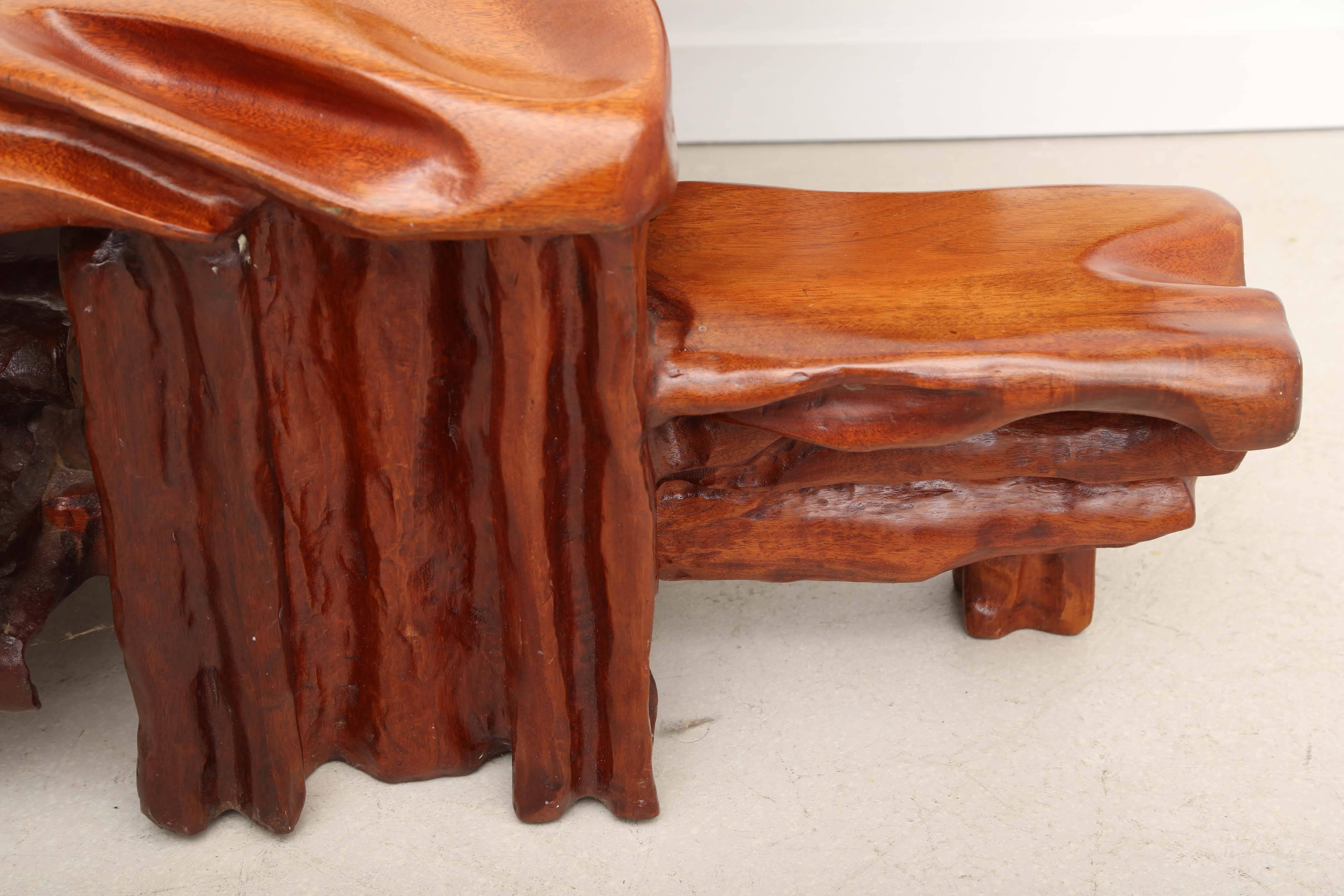 Organic Carved Coffee Table In Good Condition In West Palm Beach, FL
