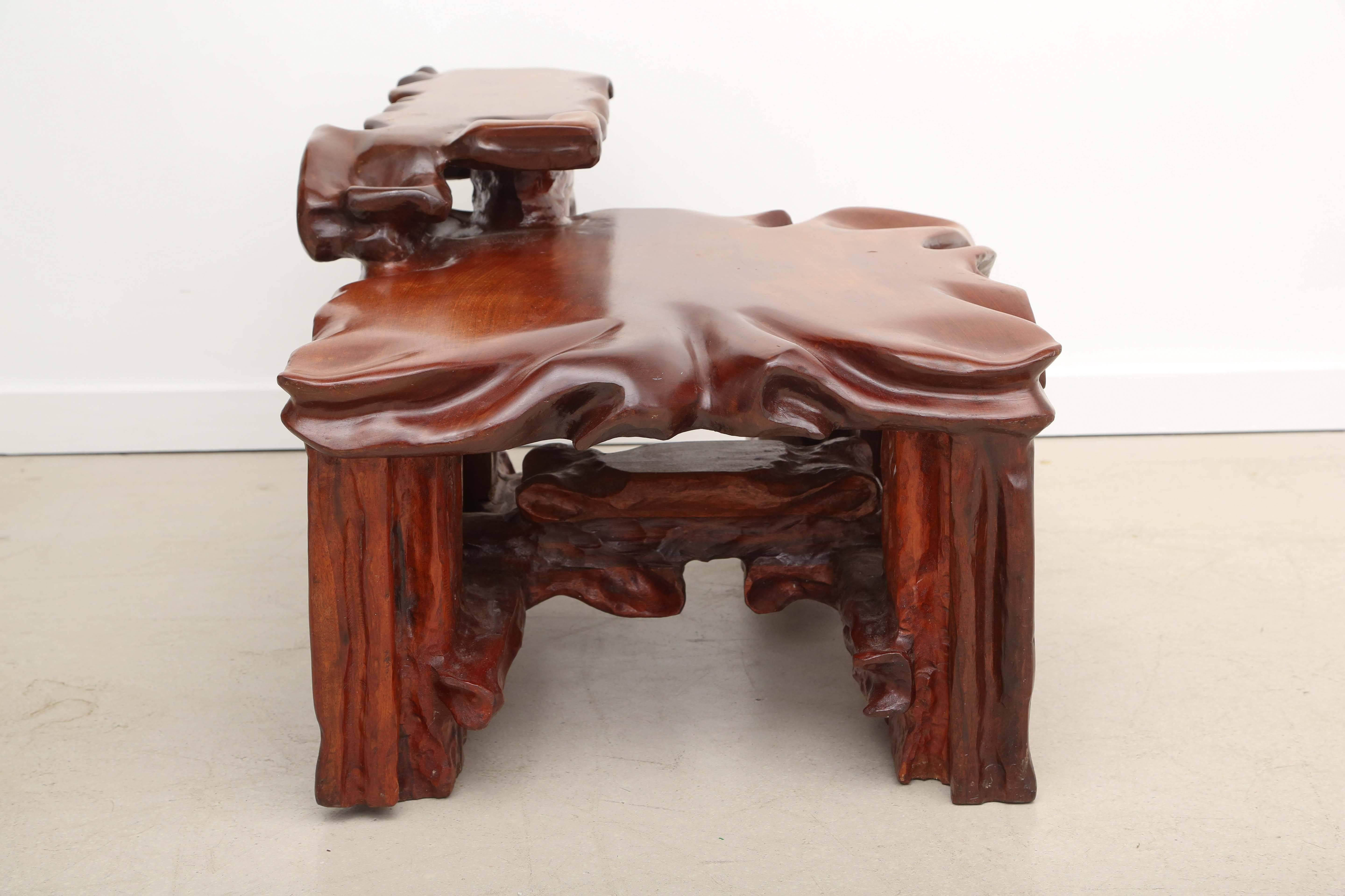 20th Century Organic Carved Coffee Table