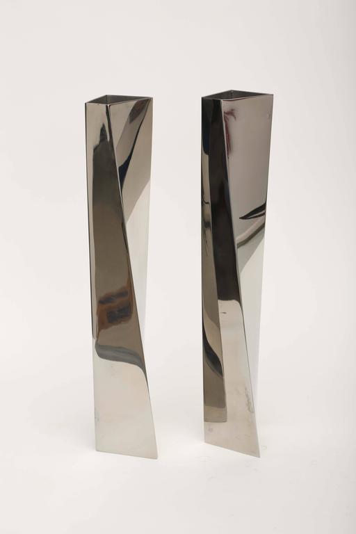 Alessi Stainless Steel Flower Vase "Crevasse" by Zaha Hadid at 1stDibs