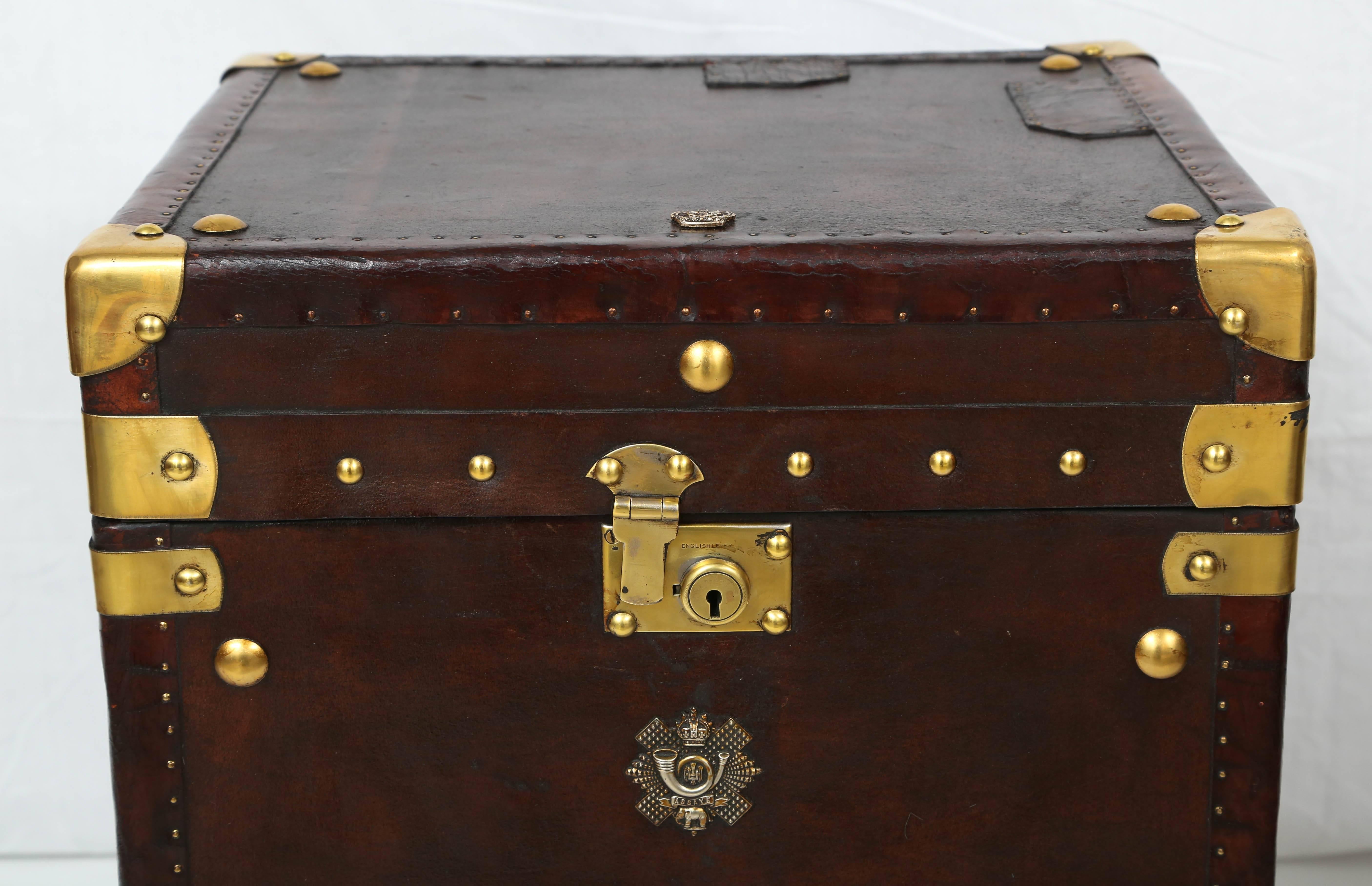 leather storage chest trunk