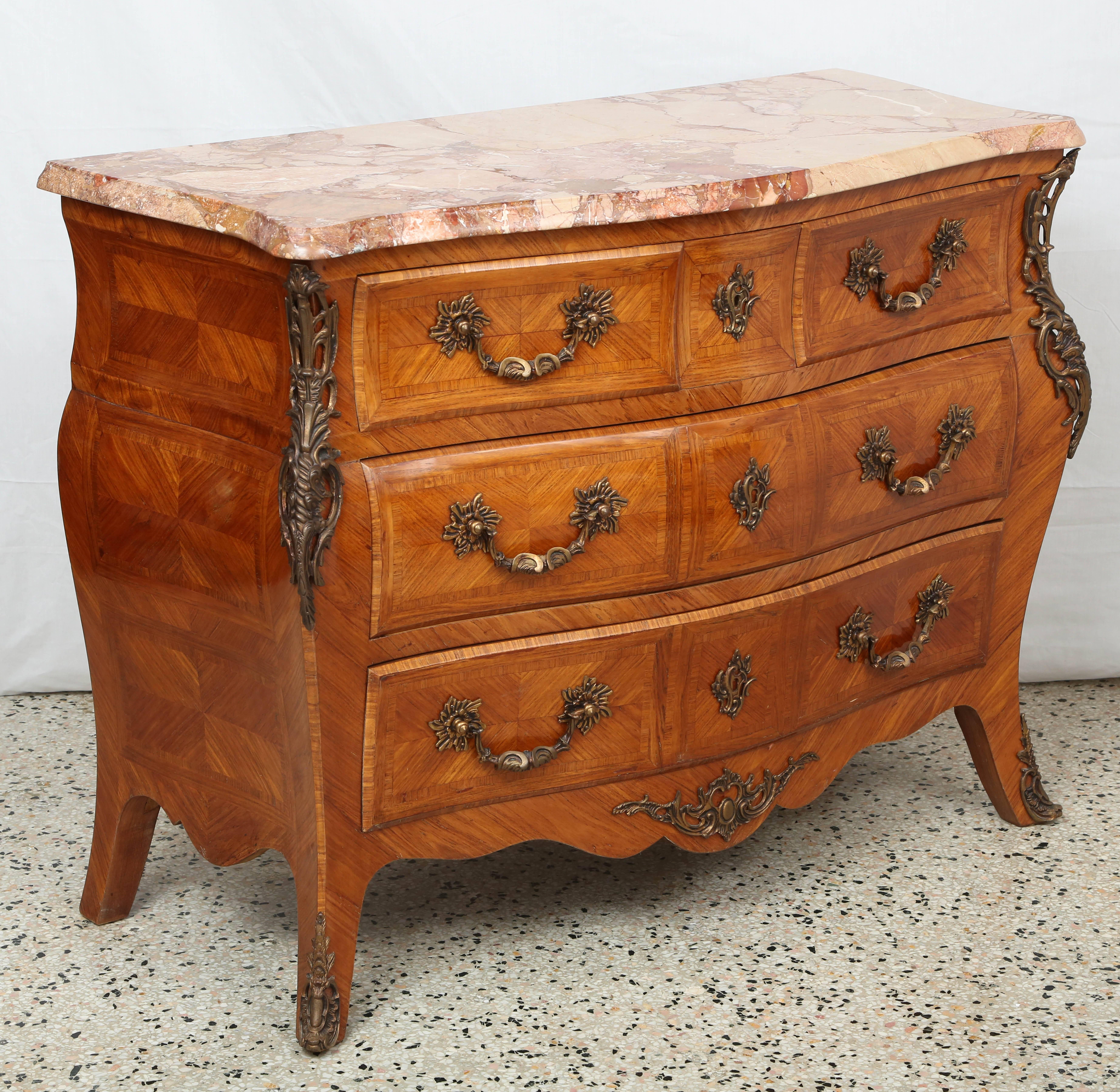 French Louis XV Style Six-Drawer Commode/Chest of Drawers, France, 1940s