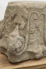 17th Century Italian Stone Capital Carved Sculpture Side Table