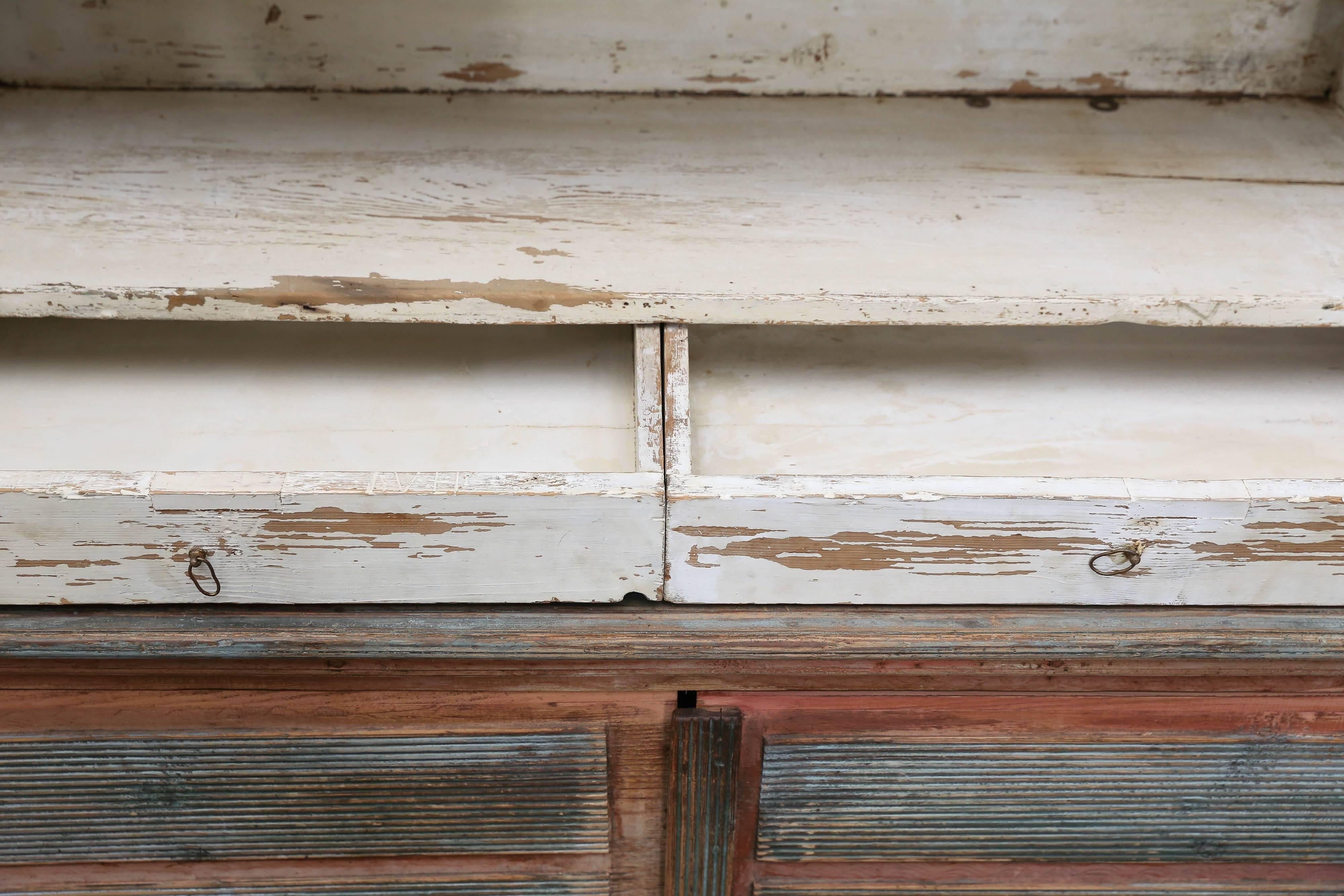 Late 19th Century Turn of the Century Swedish Cabinet Scraped to Original Paint