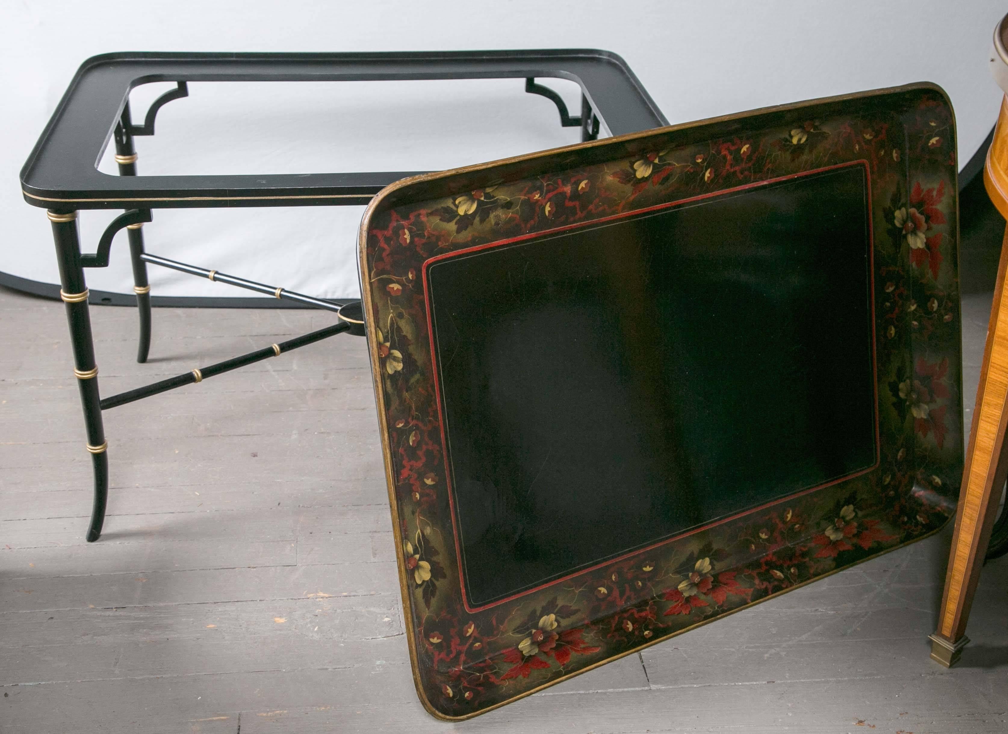 Lacquer Tray on Custom Stand For Sale 2