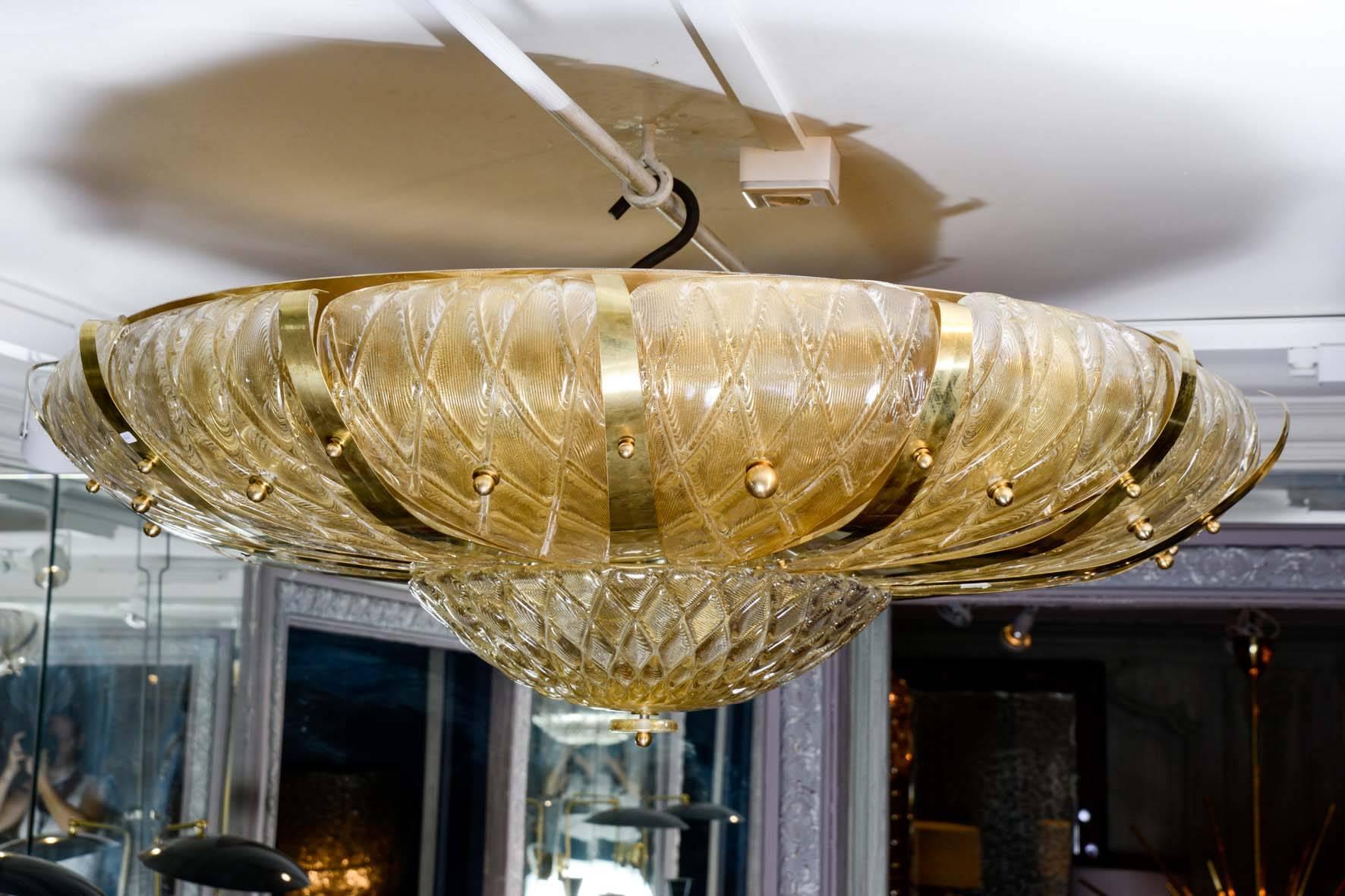 Italian Exceptional Murano Glass Ceiling Chandelier