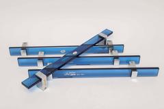 Late 20th Century Italian Fontana Arte Crystal Glass/ Chrome Towel Racks