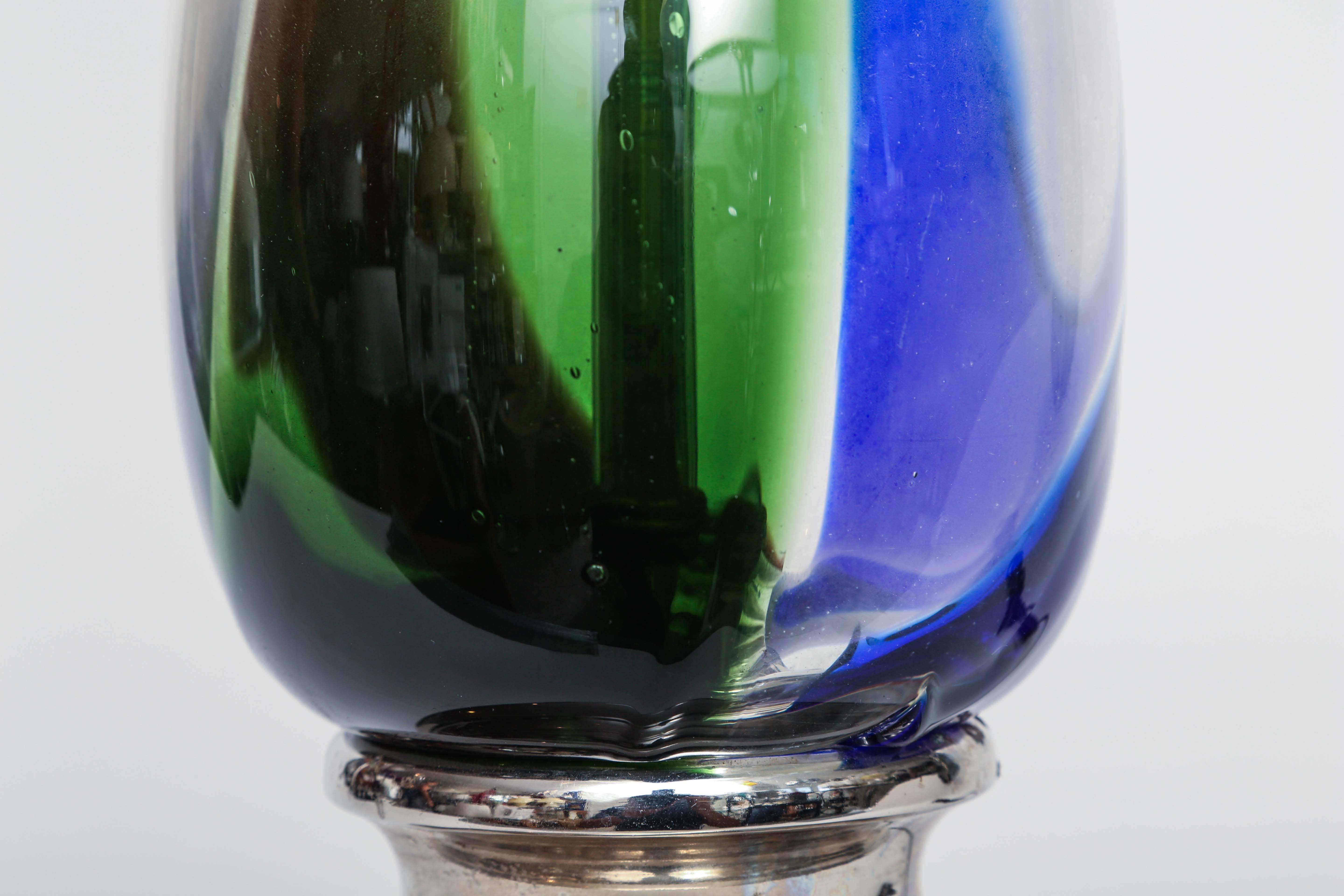 20th Century Mid-Century Modern Italian Venini Fulvio Bianconi Attributed Murano Glass Lamp For Sale