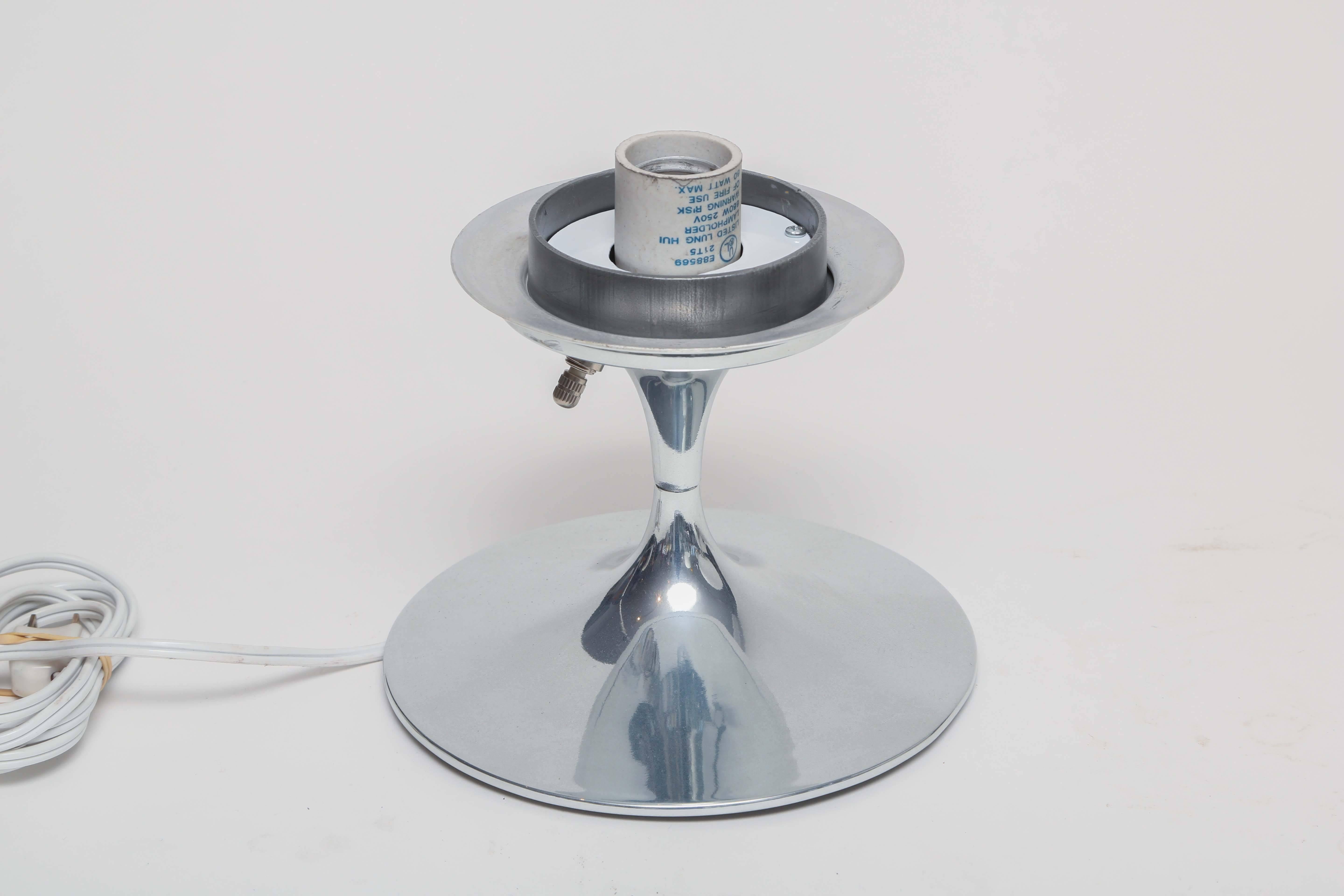 Mid-Century Modern American Laurel Bill Curry Mushroom Lamps Chrome / Aluminum  1