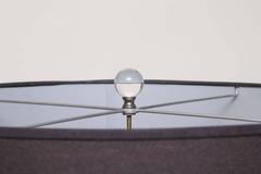 Hollywood Regency Modern Chapman Faux Bamboo Crystal, Brass Floor Lamp