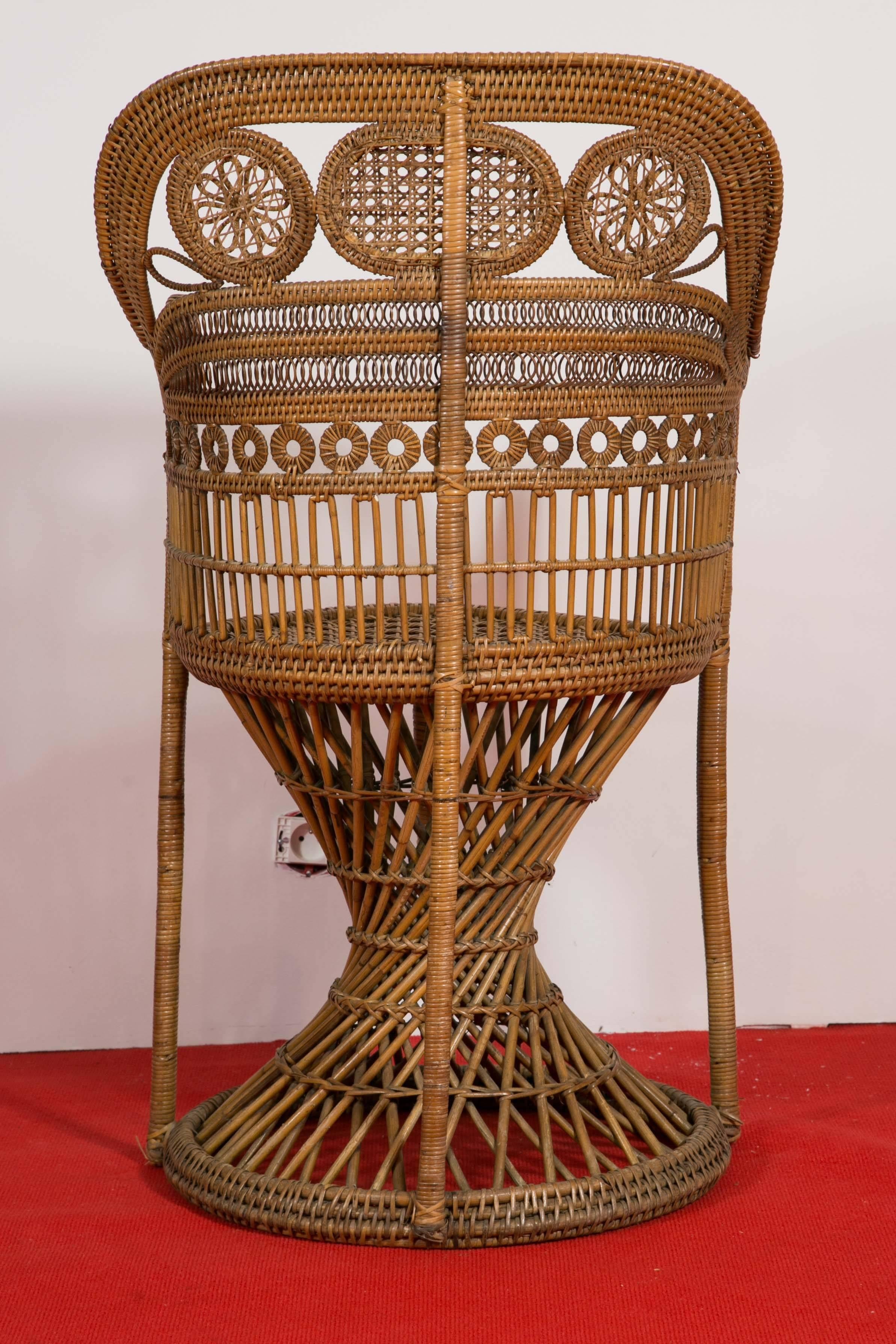 Manufacture of Perret & Vibert, Pair of Rattan Chairs, circa 1890 In Excellent Condition In Paris, FR