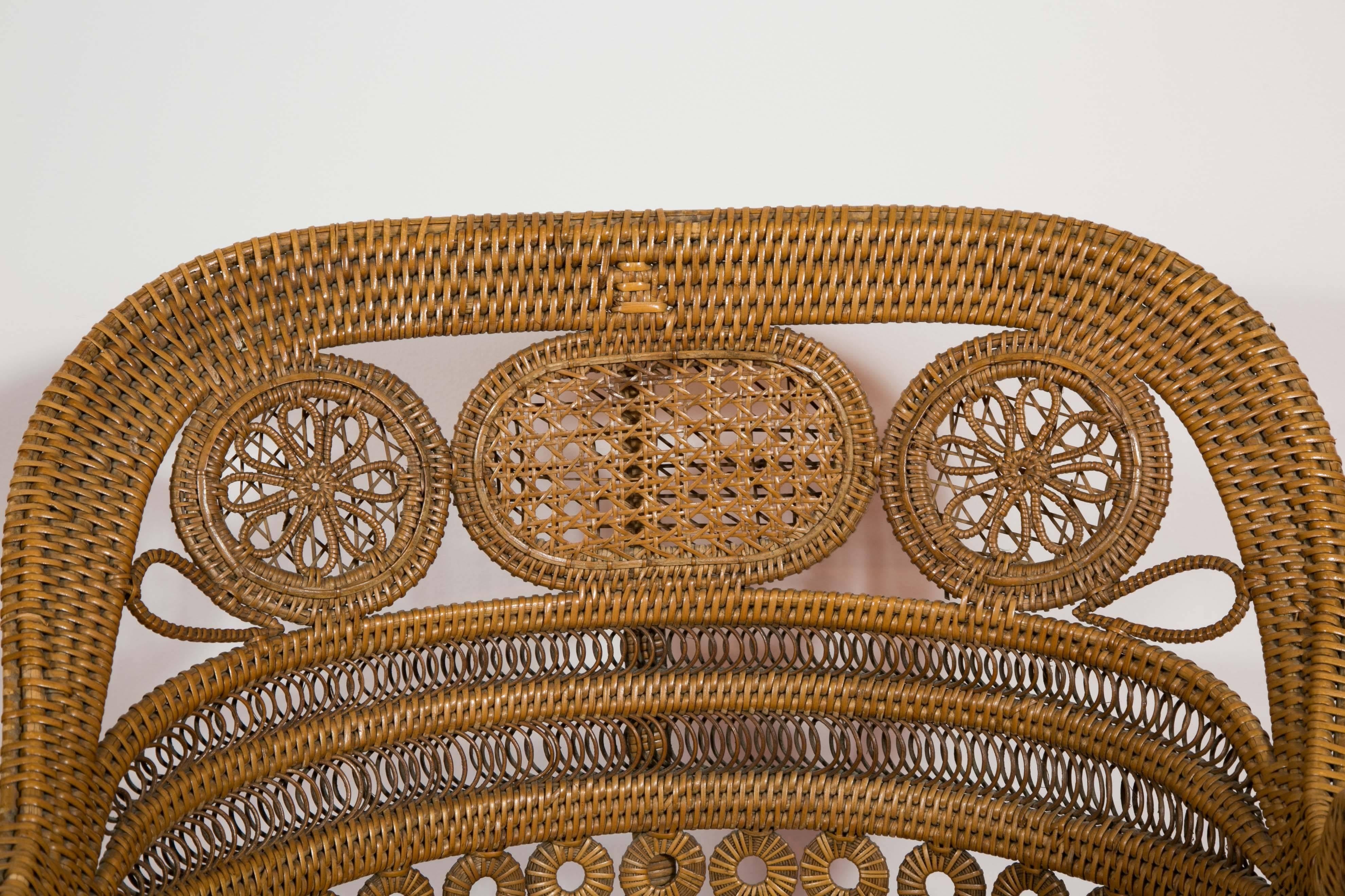 Late 19th Century Manufacture of Perret & Vibert, Pair of Rattan Chairs, circa 1890