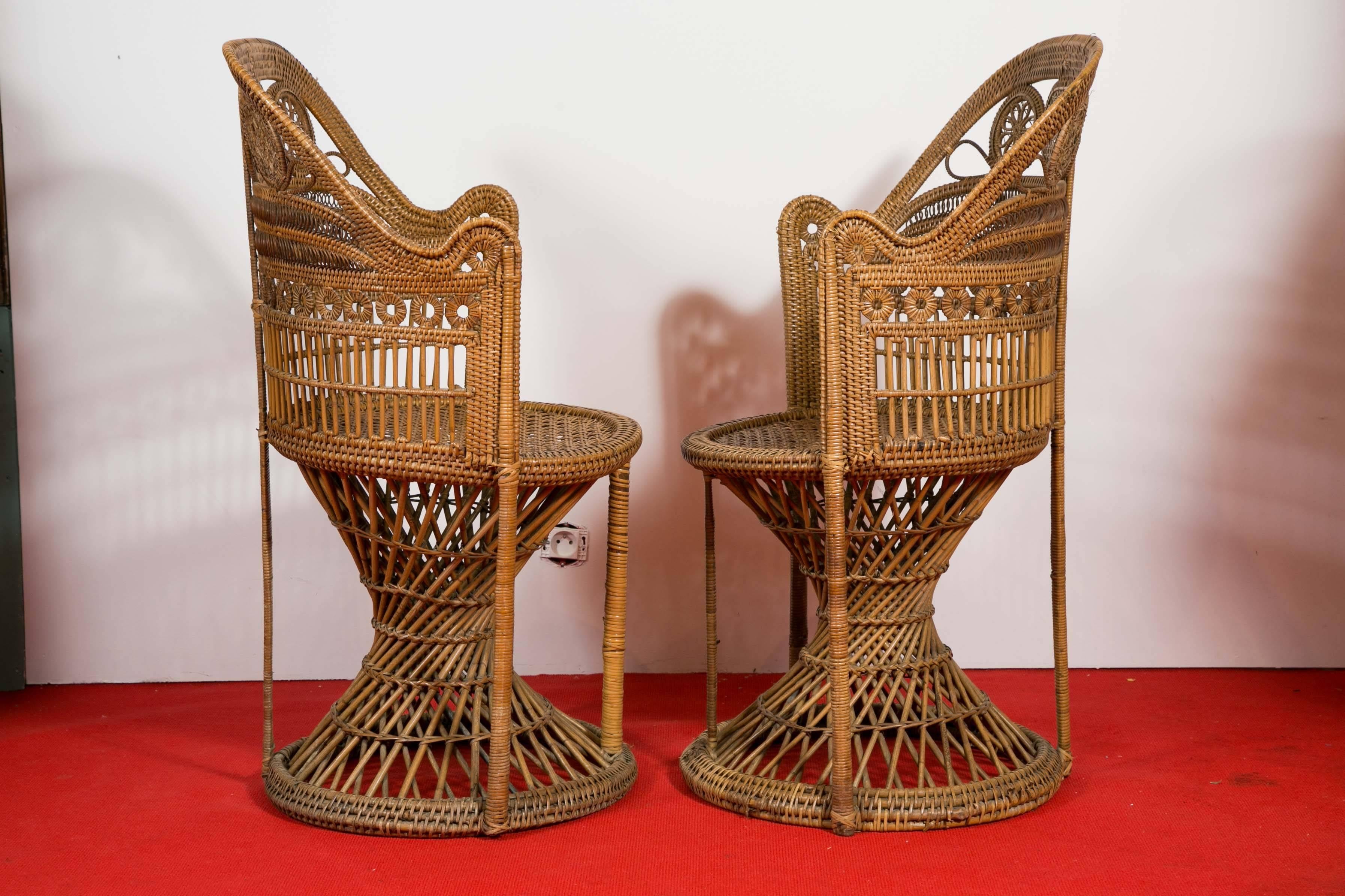 Manufacture of Perret & Vibert, Pair of Rattan Chairs, circa 1890 4