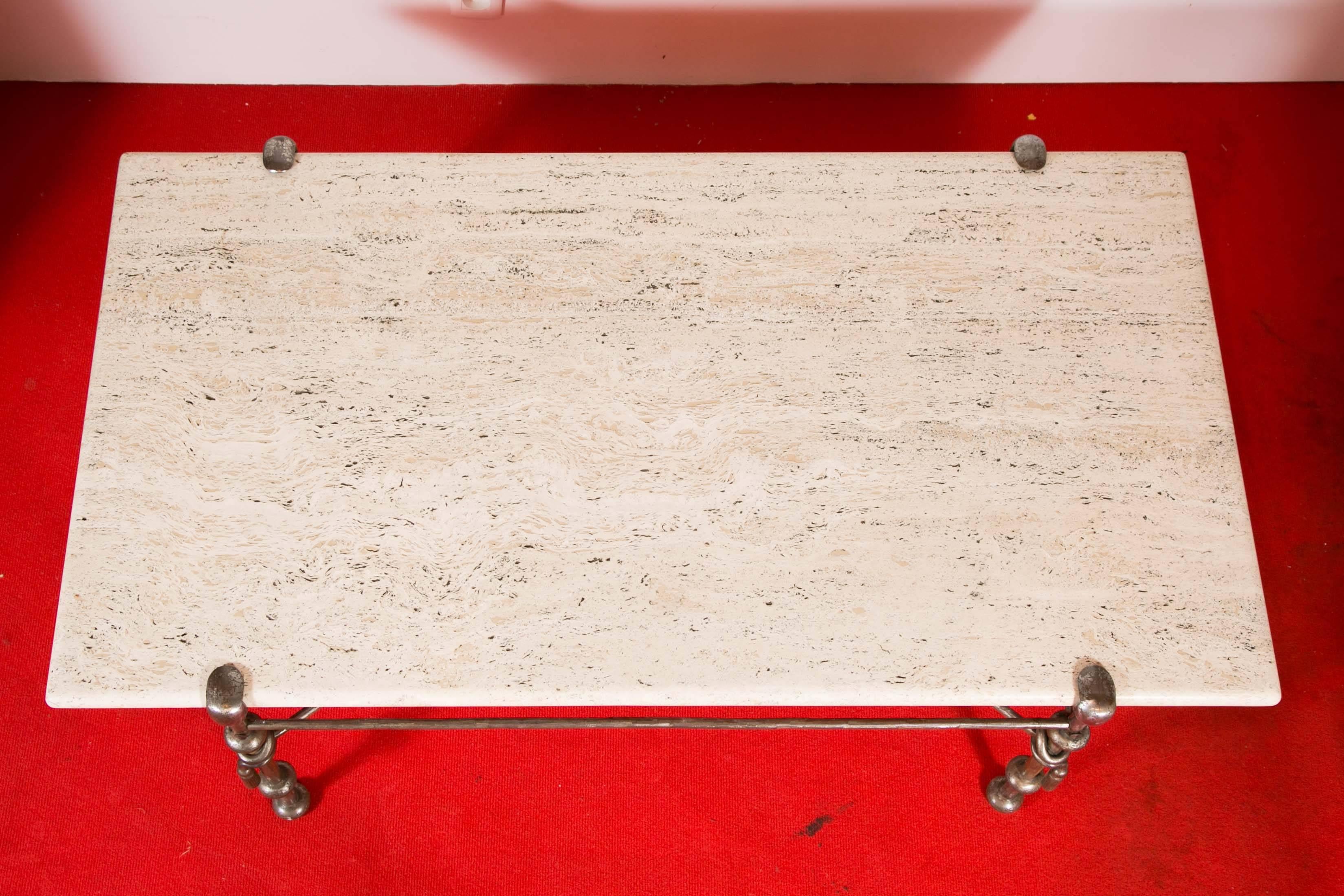 Travertine Coffee Table, circa 1950 1