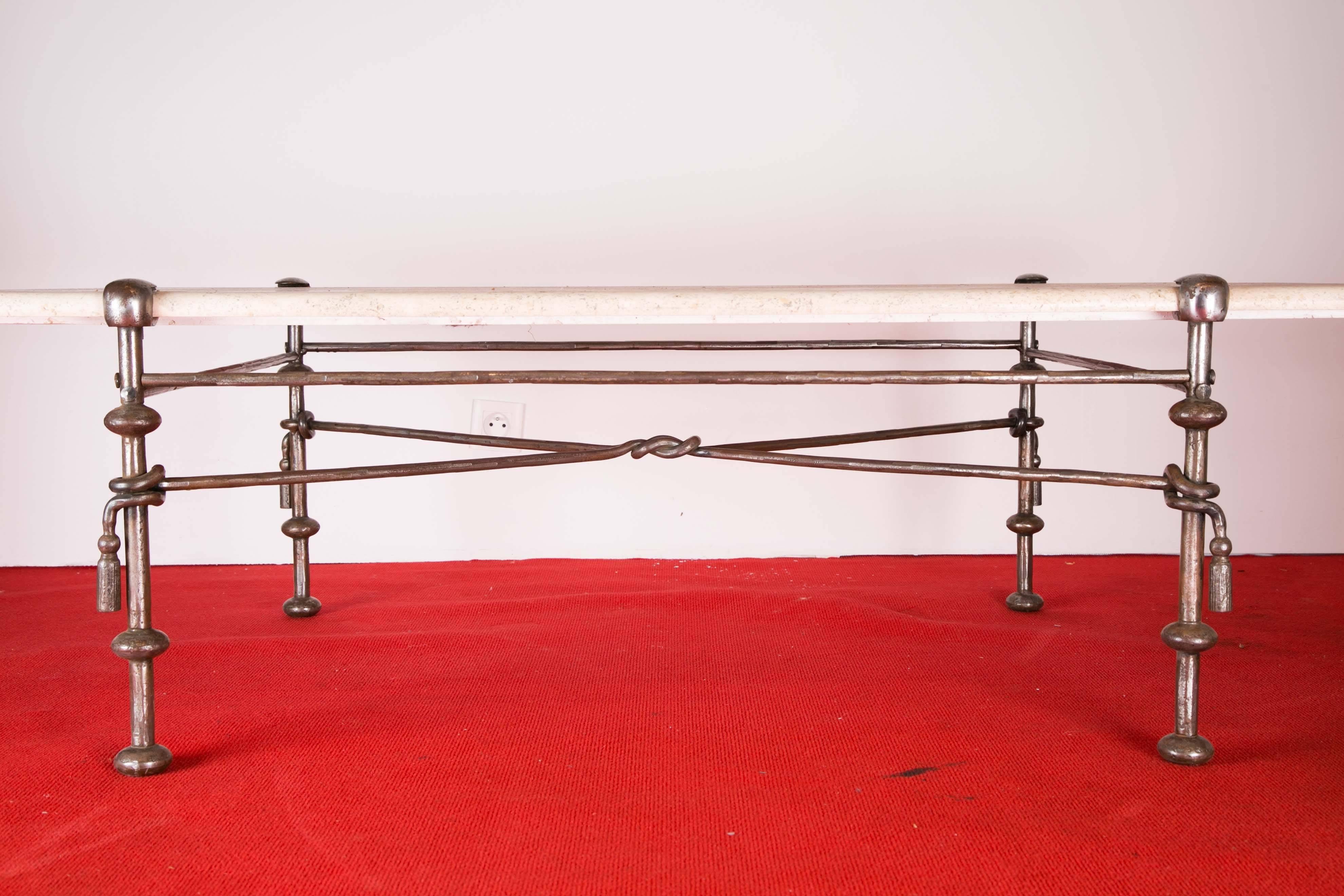 Travertine Coffee Table, circa 1950 2