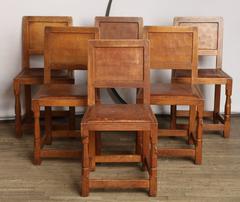 Set of Six Robert "Mouseman" Thompson Chairs