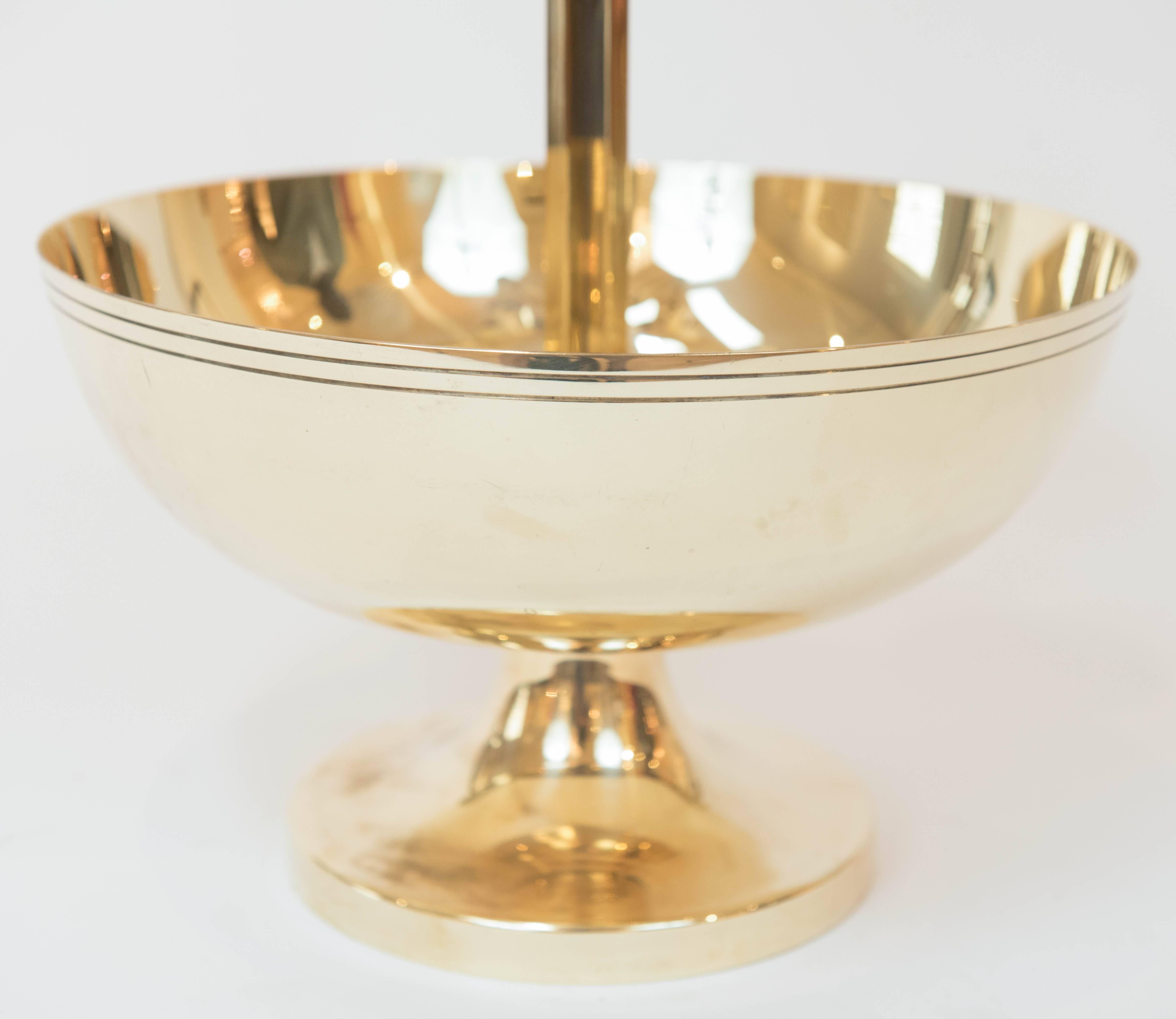 Tommi Parzinger Brass Candelabrum In Excellent Condition In Toronto, ON