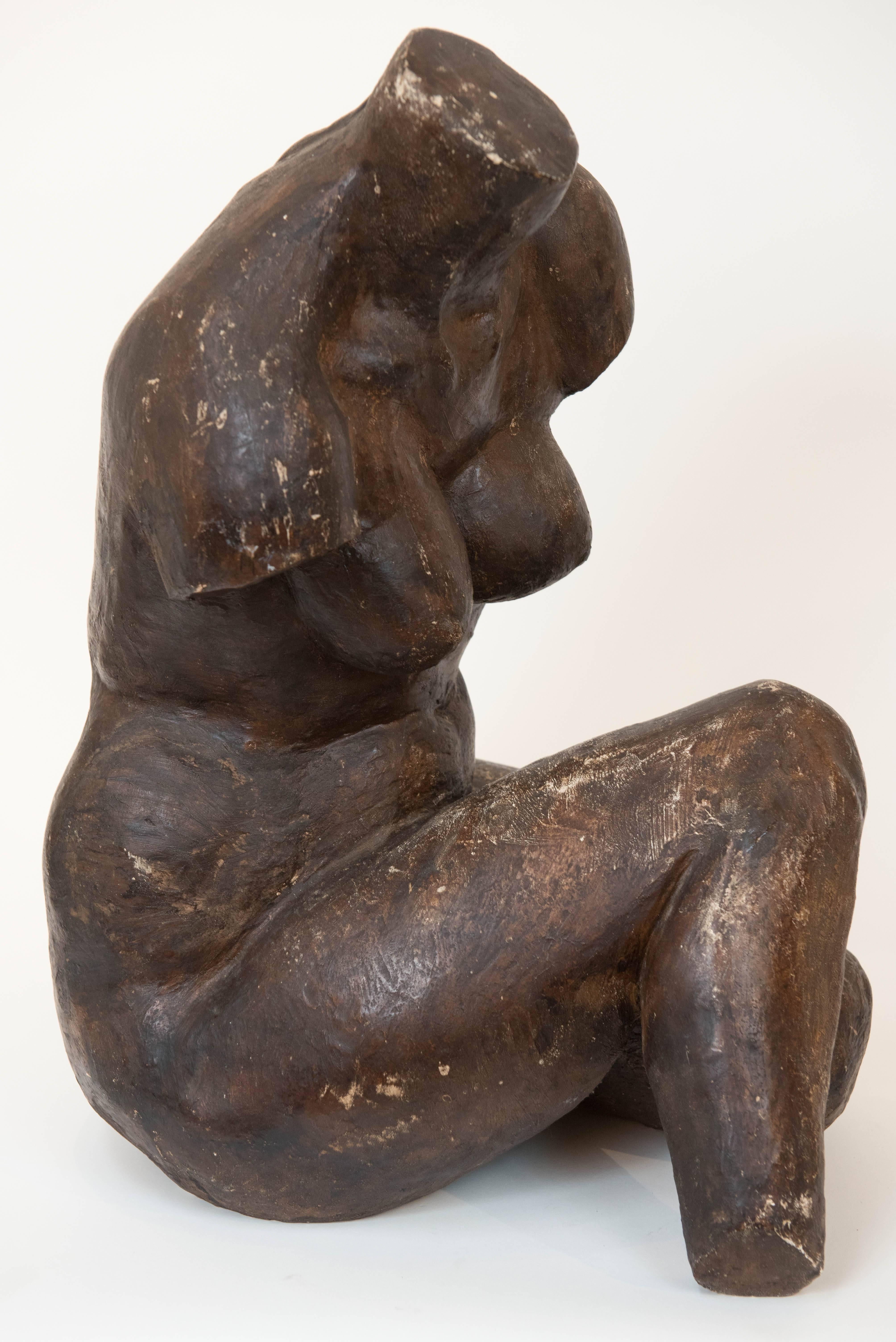 Canadian Bronze Patinated Plaster Sculpture of a Nude Woman