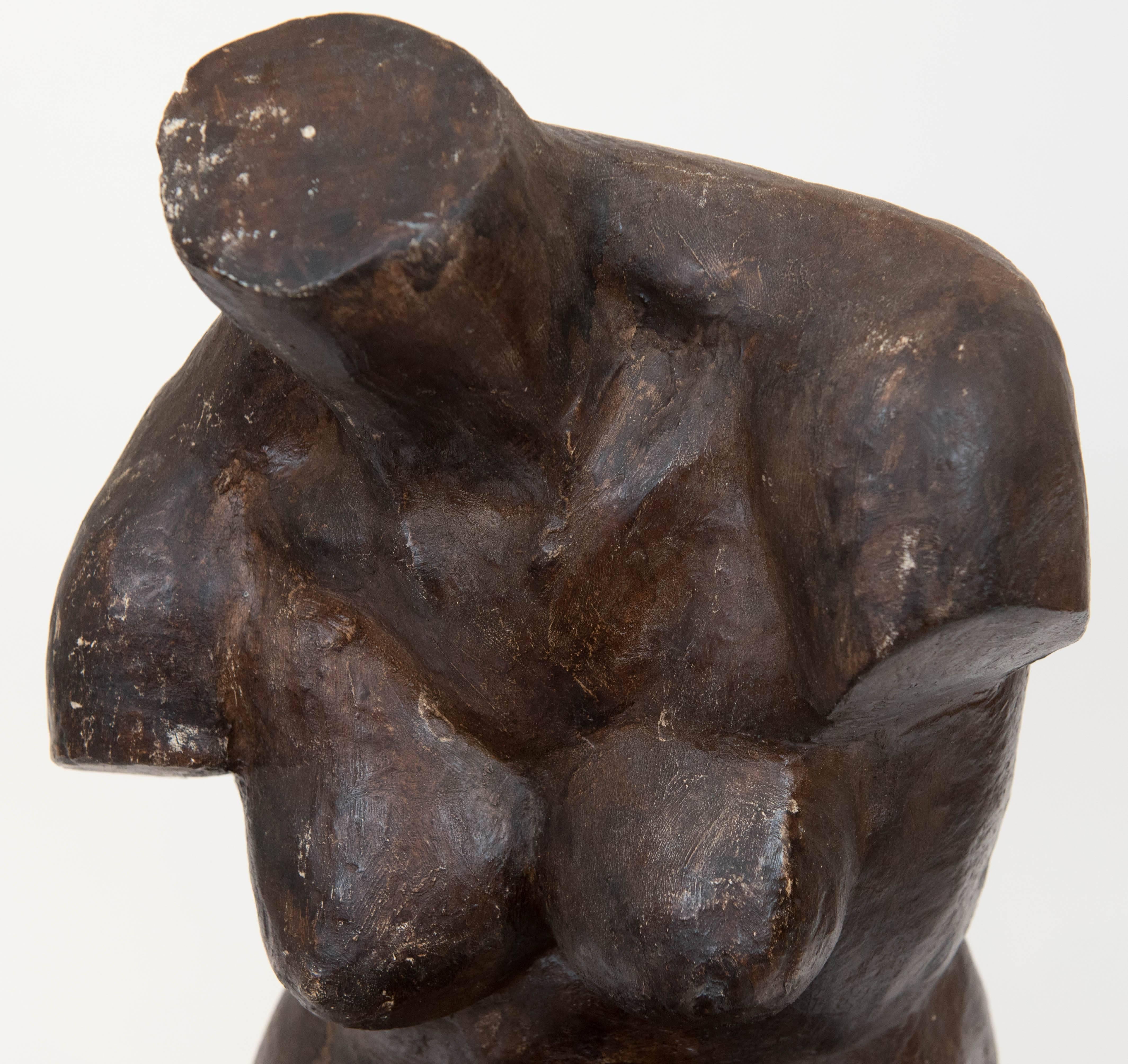 Bronze Patinated Plaster Sculpture of a Nude Woman 3