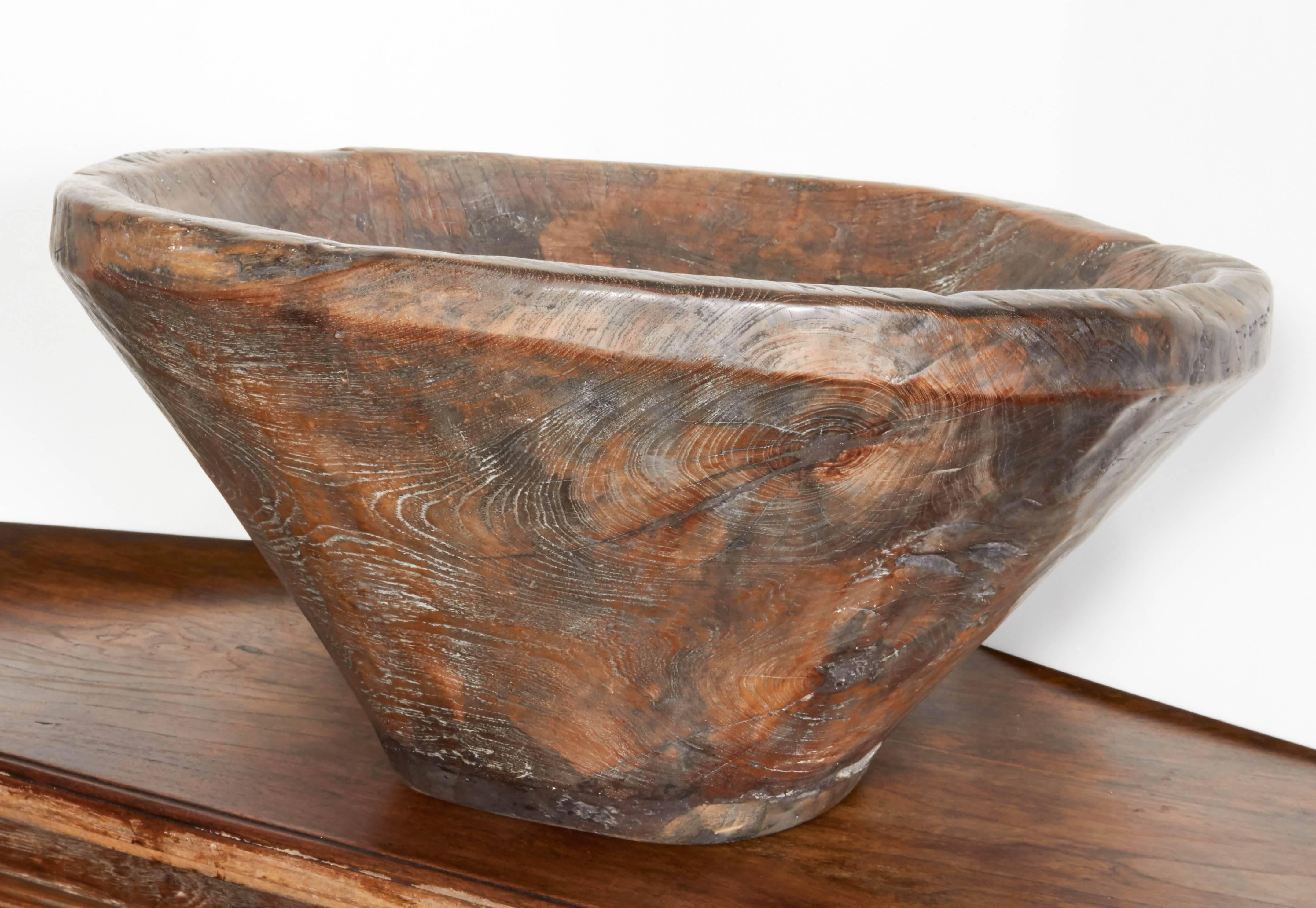 Hand-Carved Large Teakwood Bowls