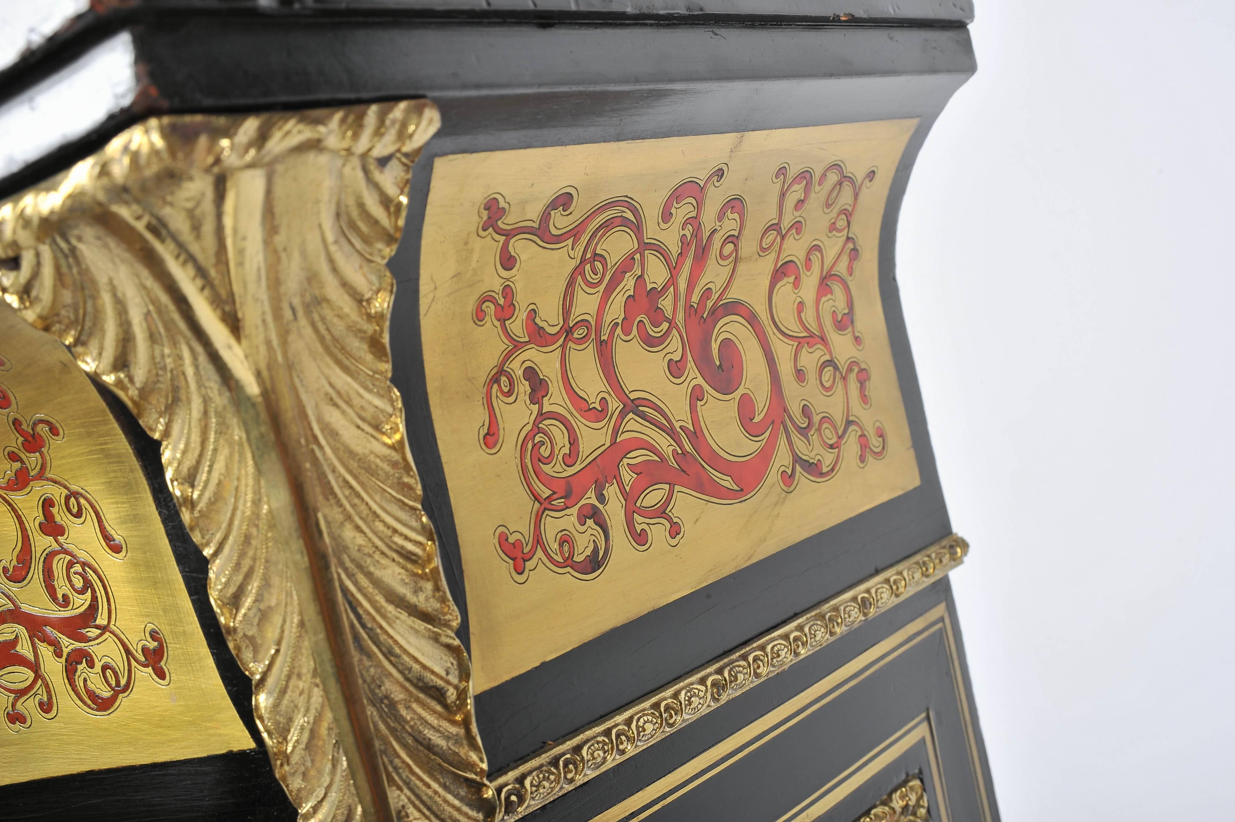 Inlay Pair of 19th Century Boulle Pedestals For Sale