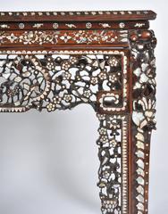19th Century Chinese Mother-of-Pearl Inlaid Table